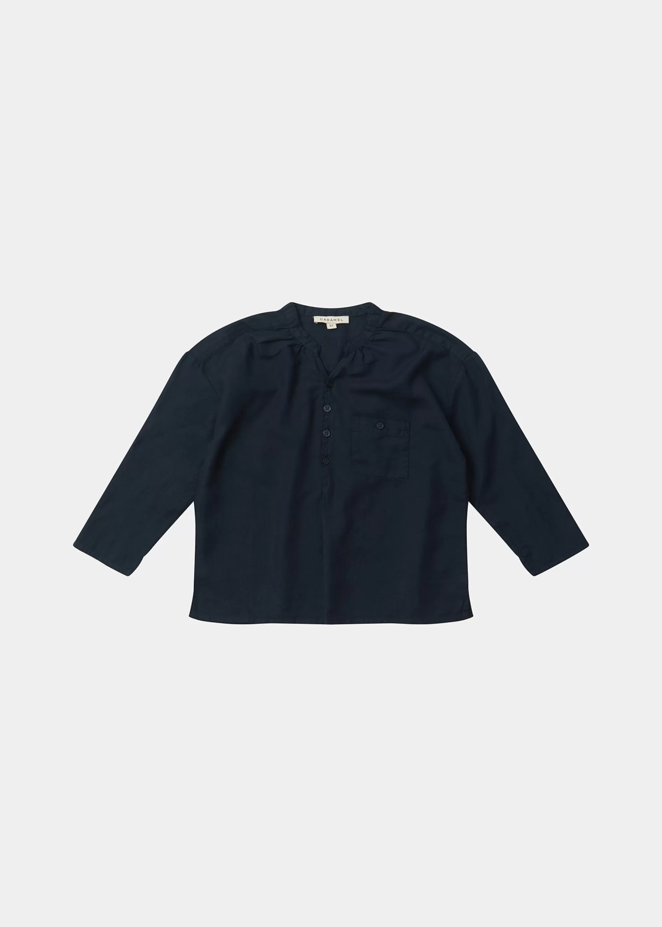 Tops-CARAMEL Adonis Shirt Dark Navy