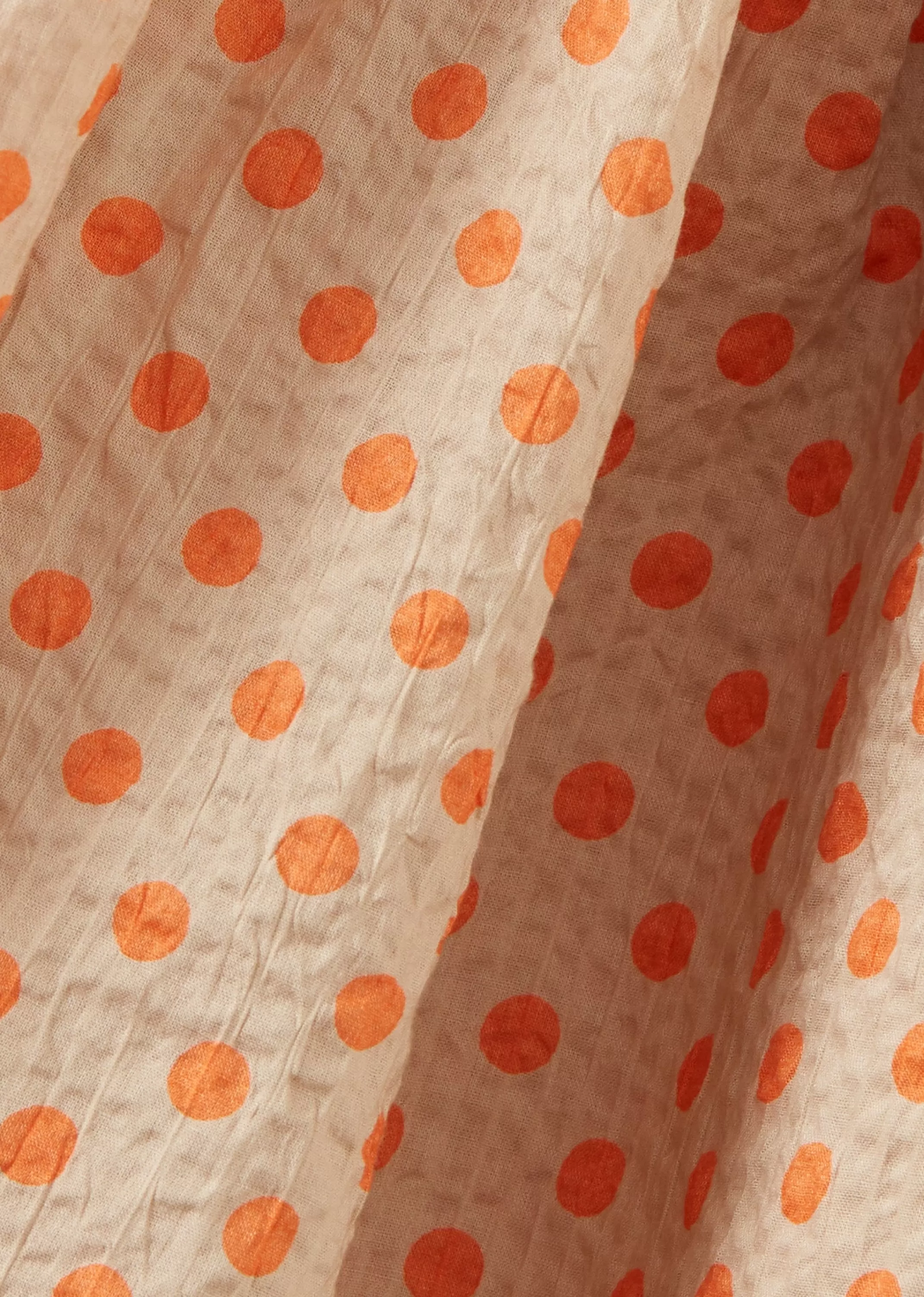 Dresses-CARAMEL Agave Dress Orange Polka Dot