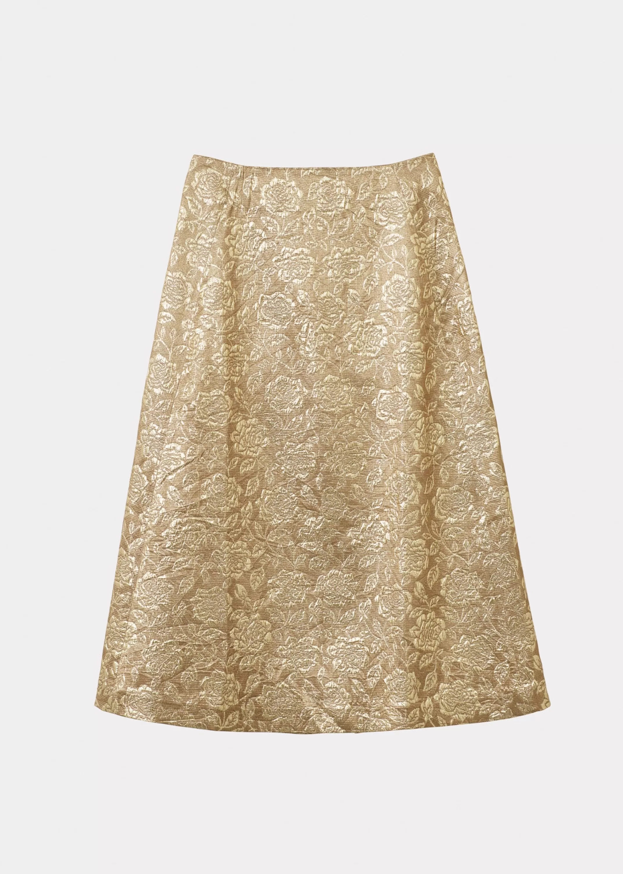 Skirts-CARAMEL A-Line Women Skirt - Gold