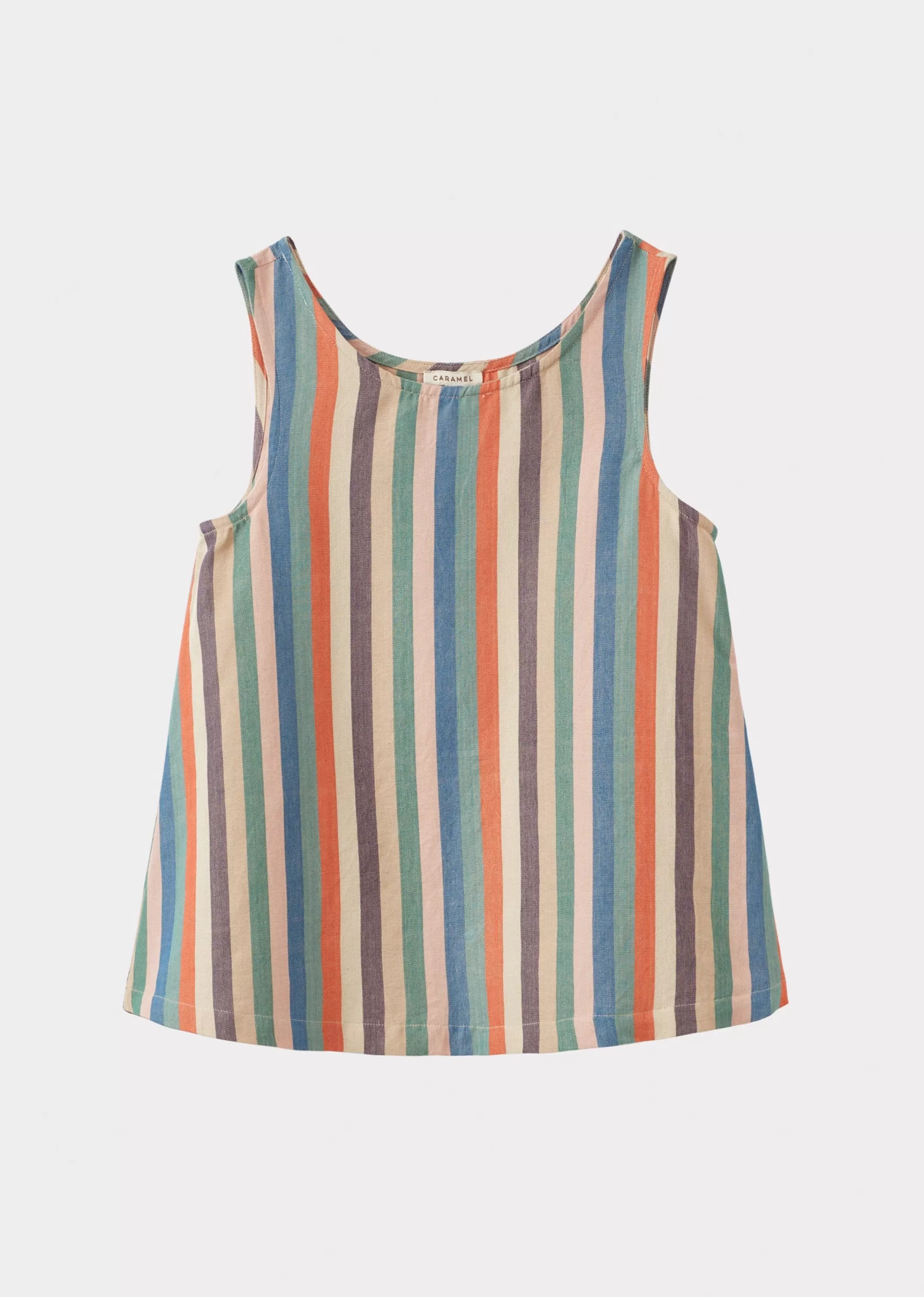 Tops-CARAMEL A-Line Women Top - Multi Stripe