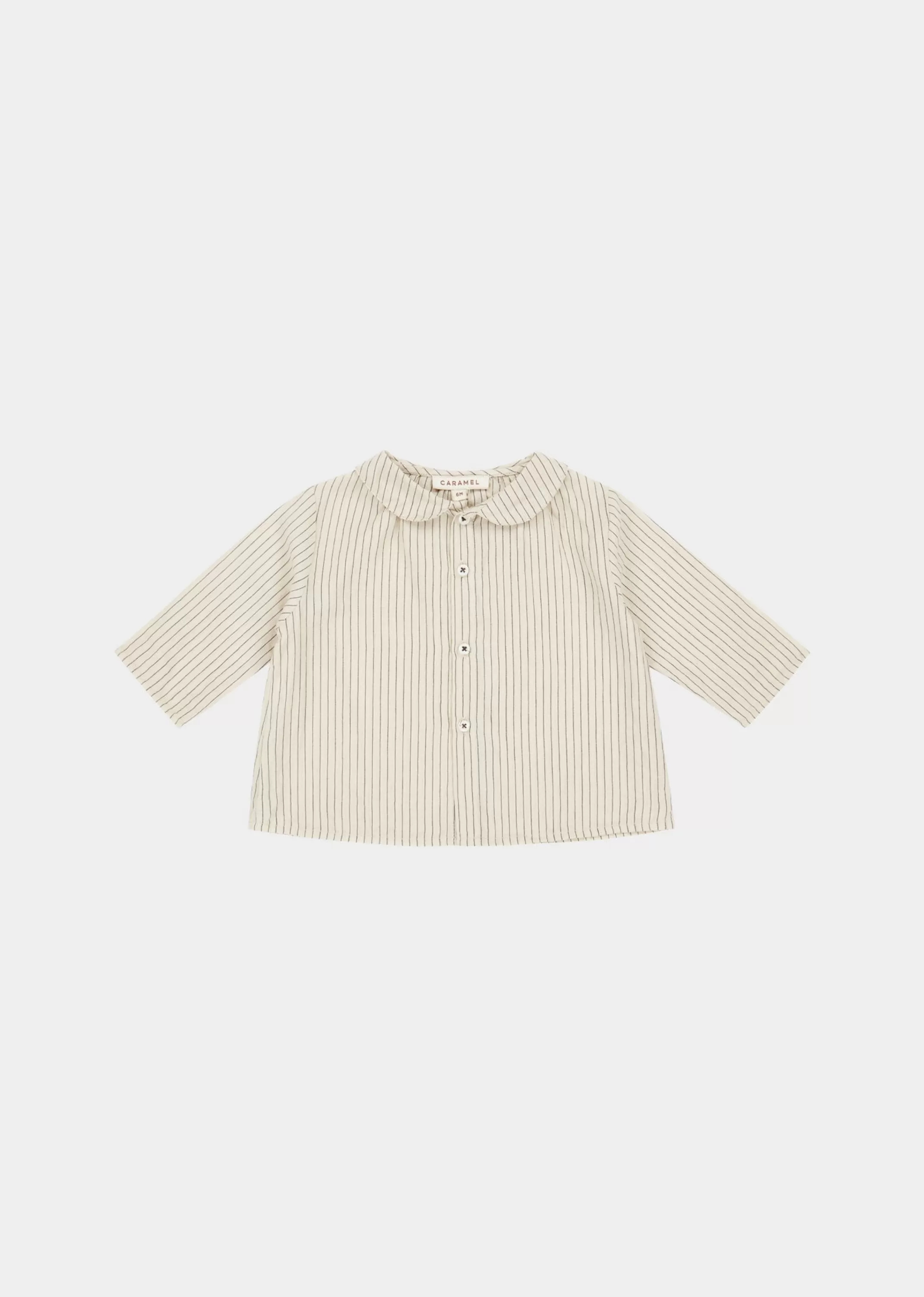 Tops-CARAMEL Aloe Baby Shirt Pin Stripe