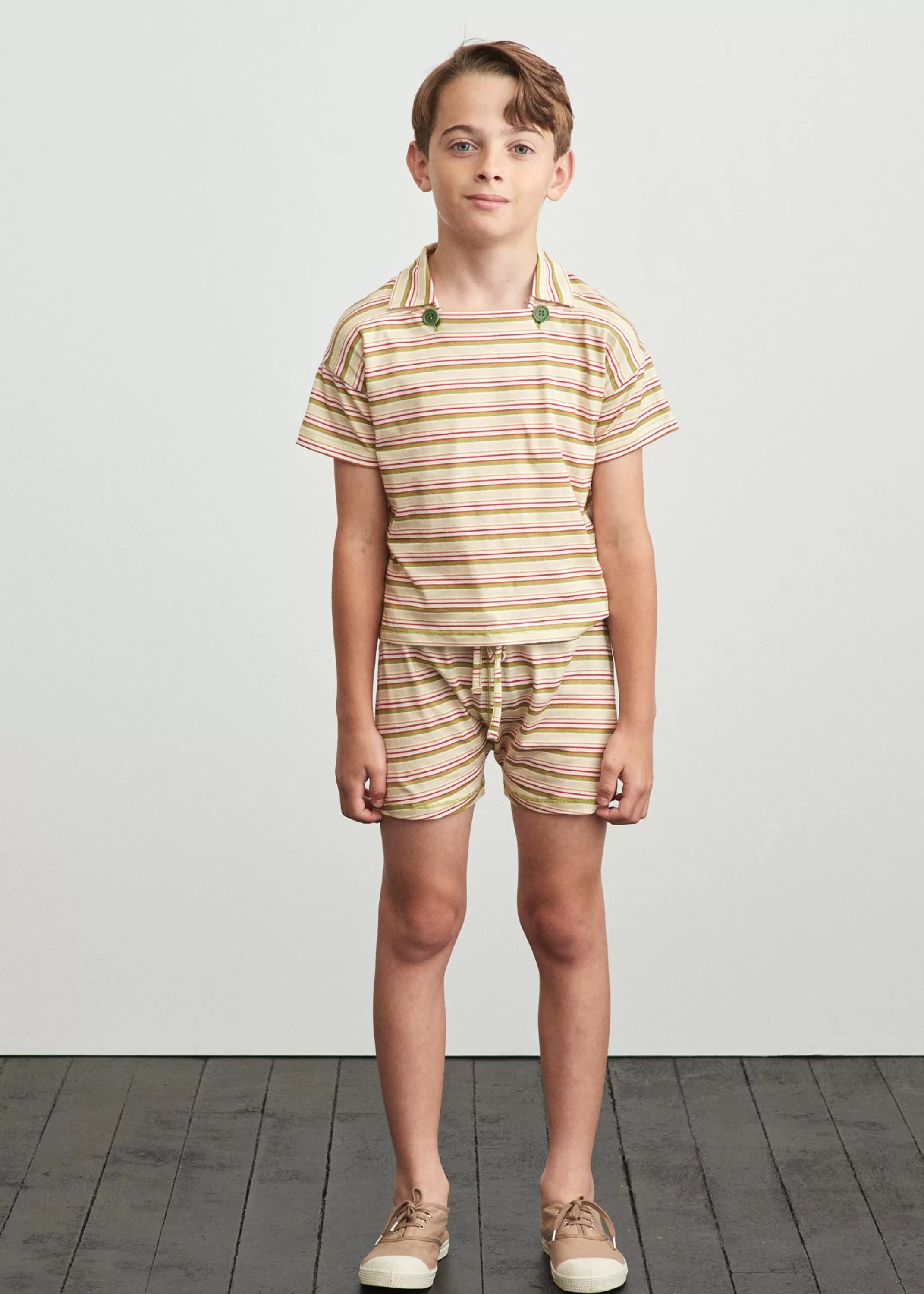 Shorts-CARAMEL Alyxia Shorts Multi Stripe