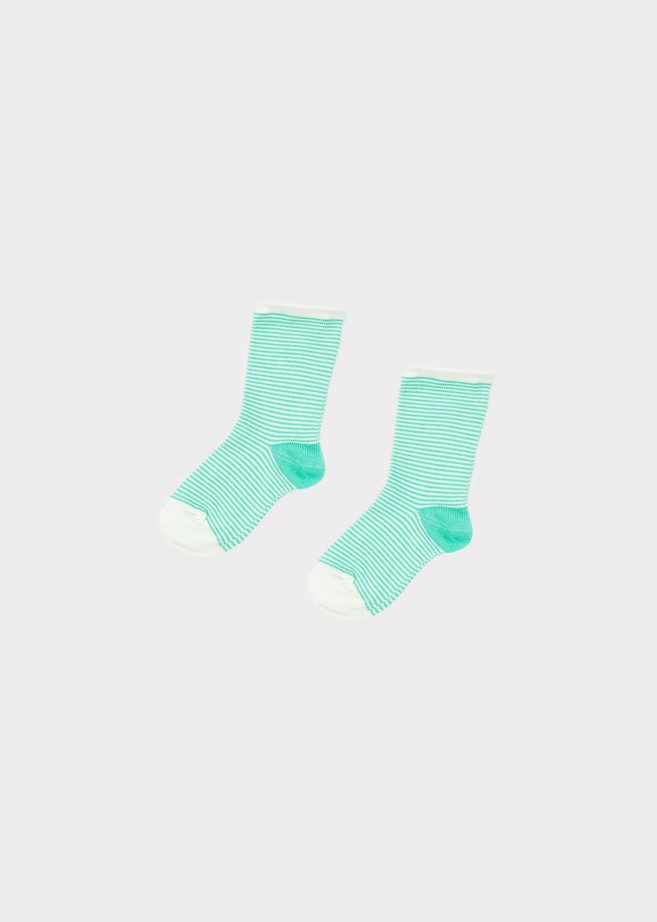 Socks-CARAMEL Ankle Baby Socks Mint / Cream Stripe