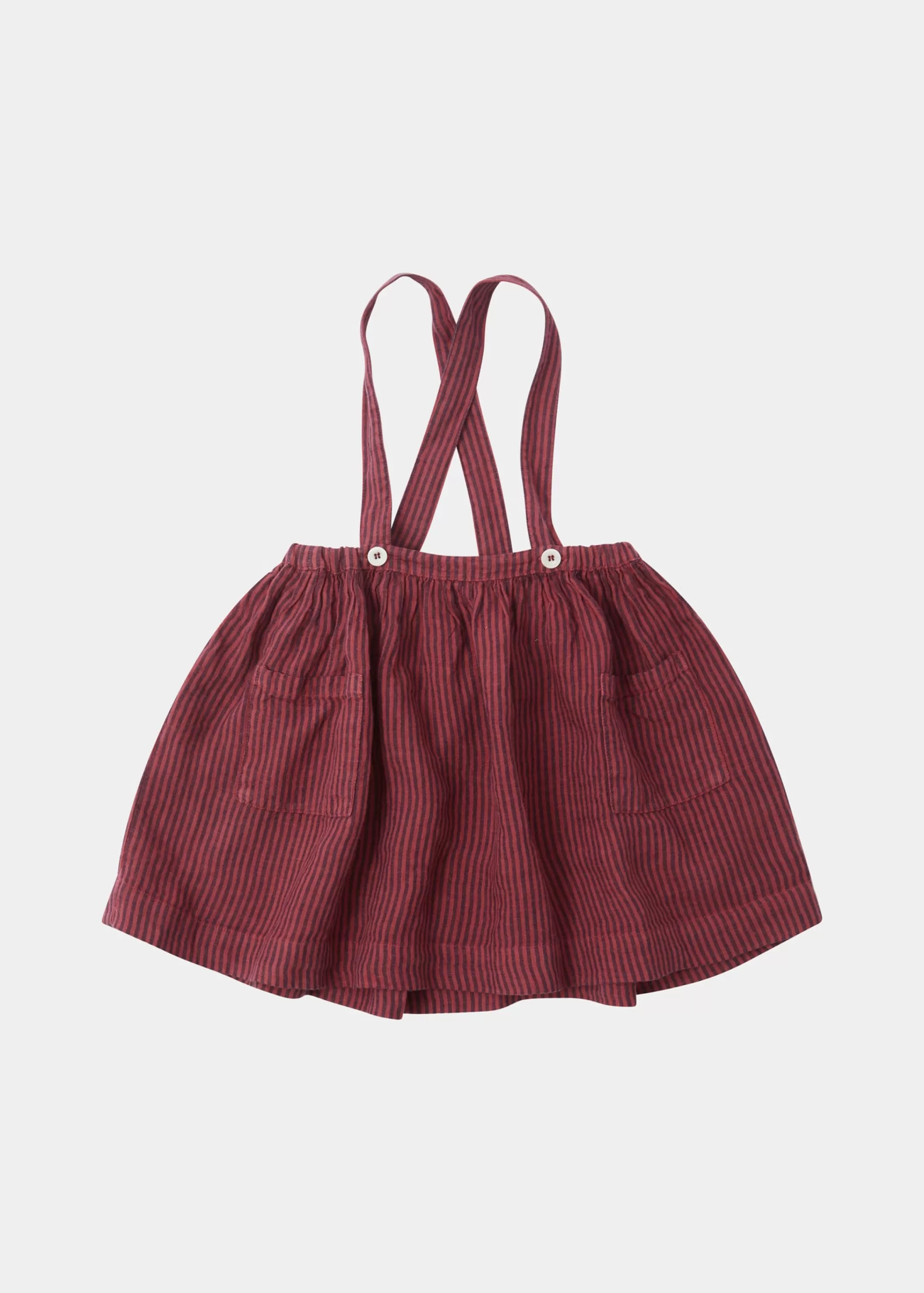 Skirts-CARAMEL Aralia Skirt - Raspberry Stripe