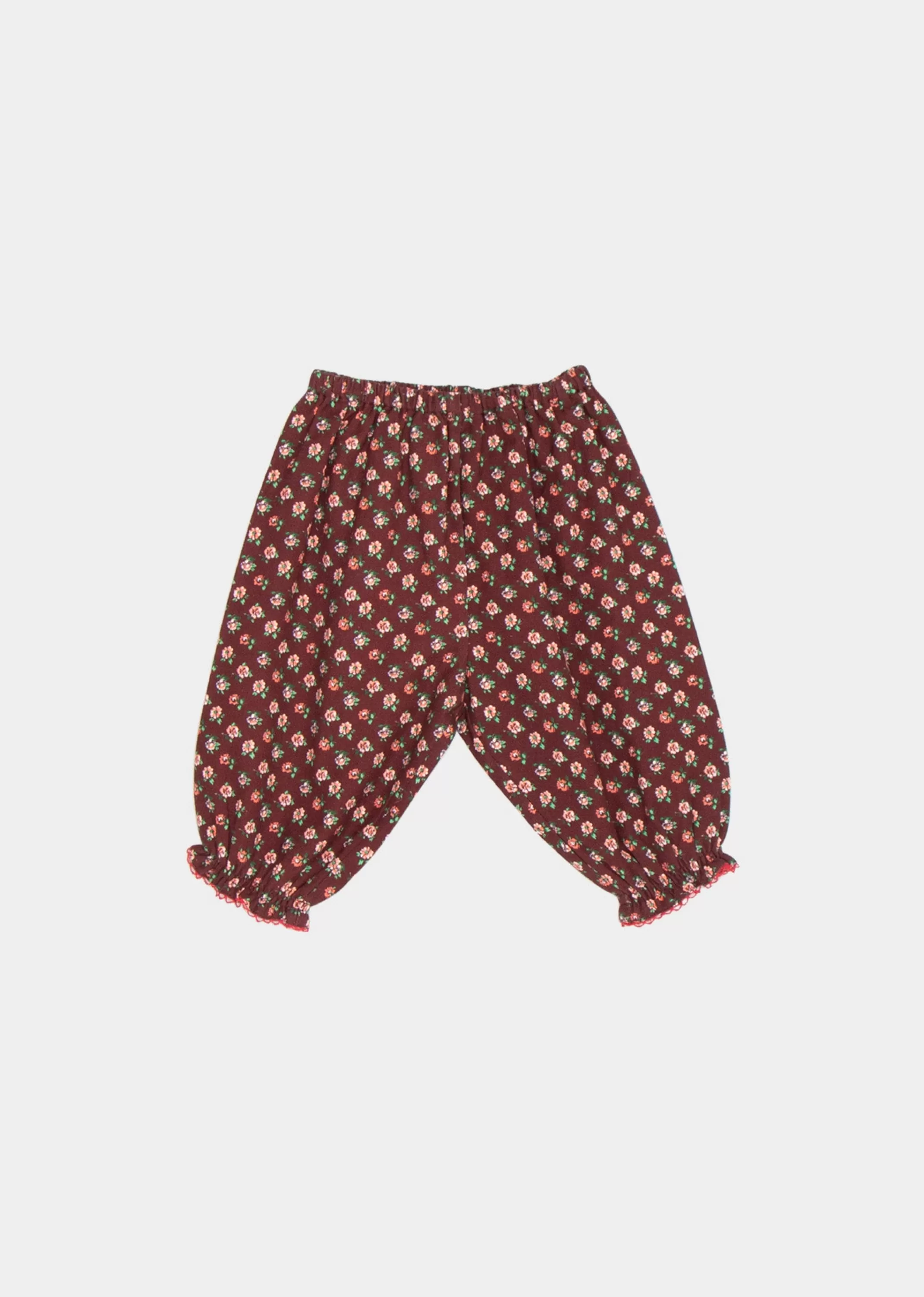 Trousers-CARAMEL Arnica Baby Trouser Chocolate Floral