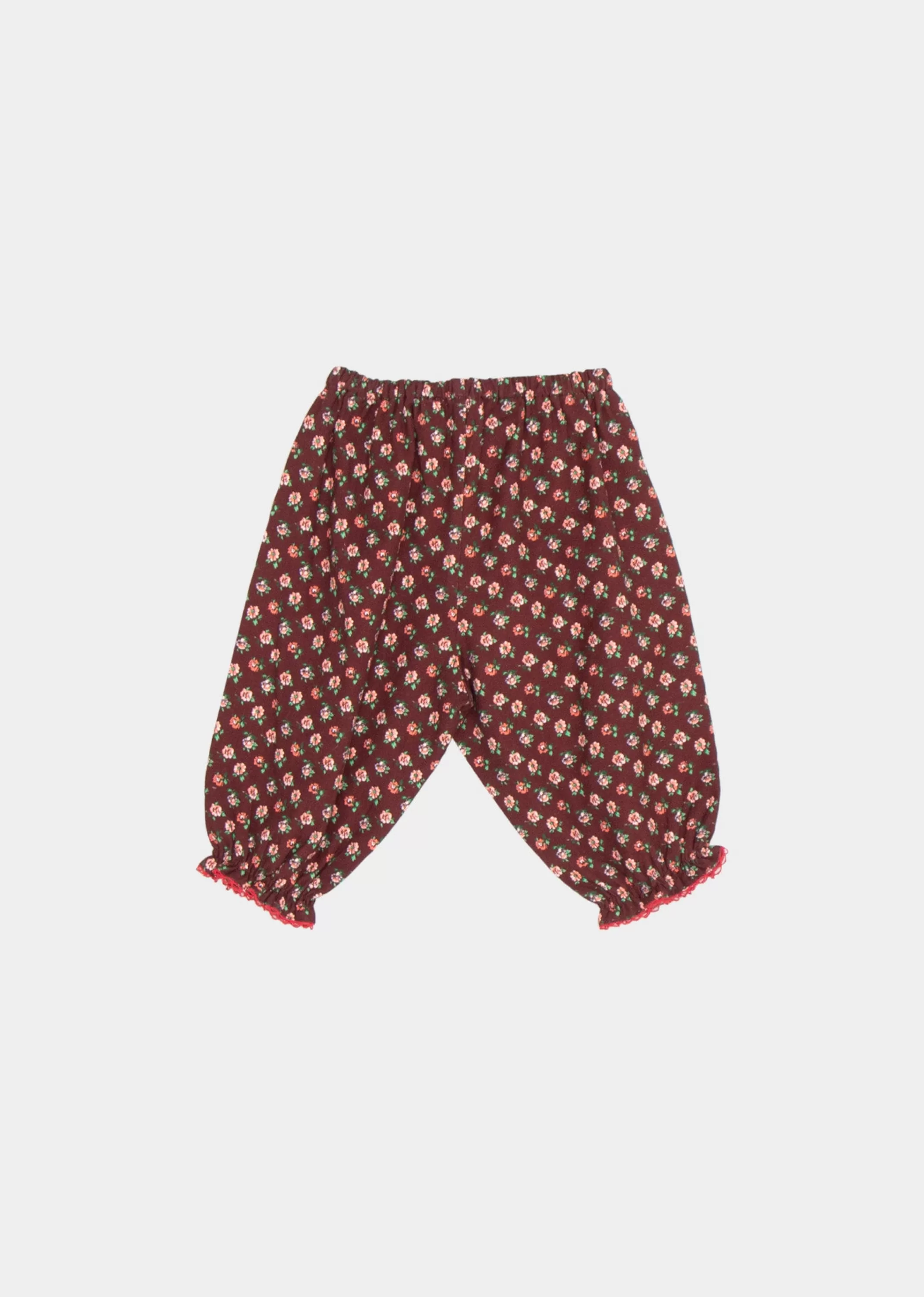 Trousers-CARAMEL Arnica Baby Trouser Chocolate Floral