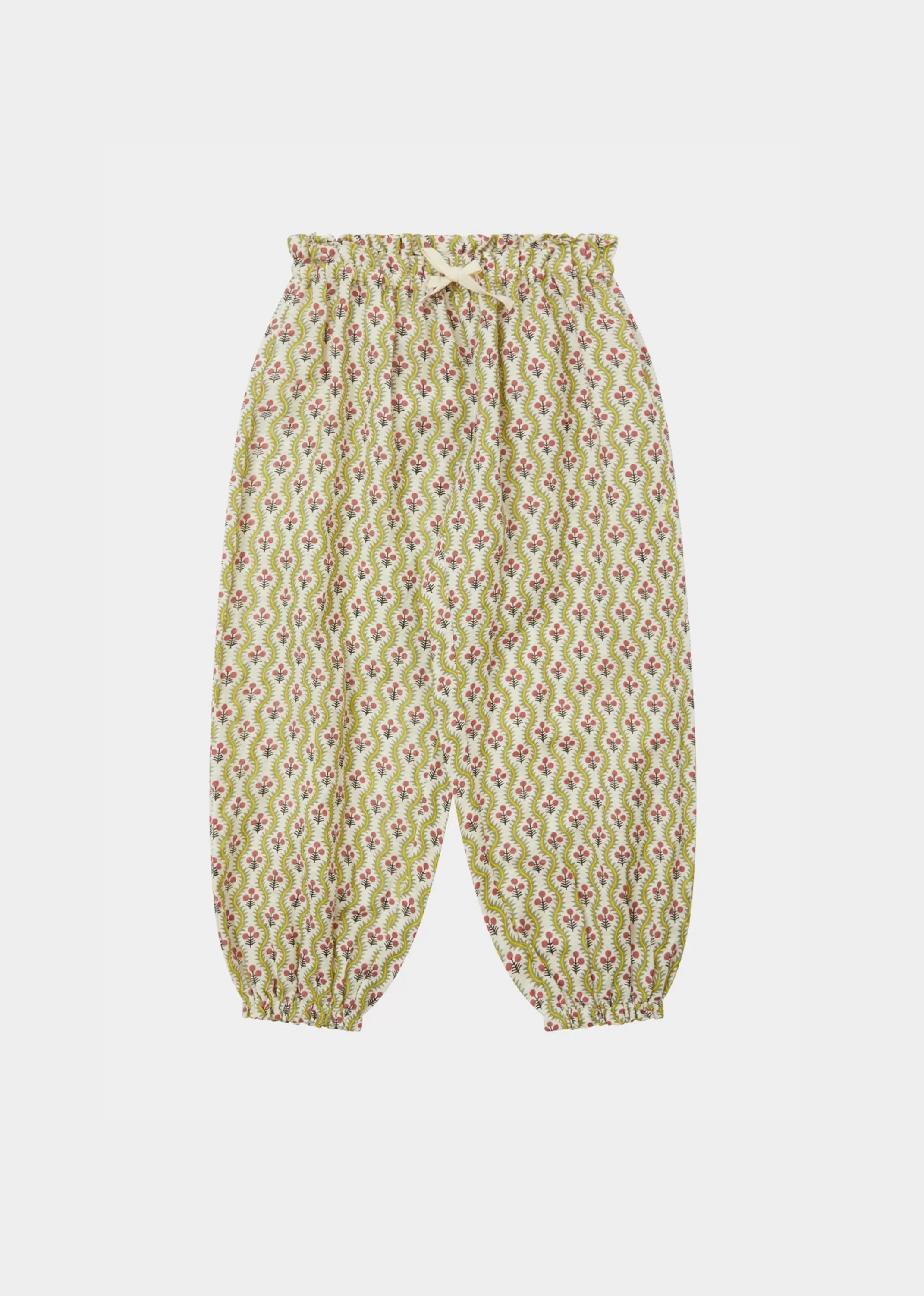 Trousers-CARAMEL Arnica Trouser - Trellis Flower Print