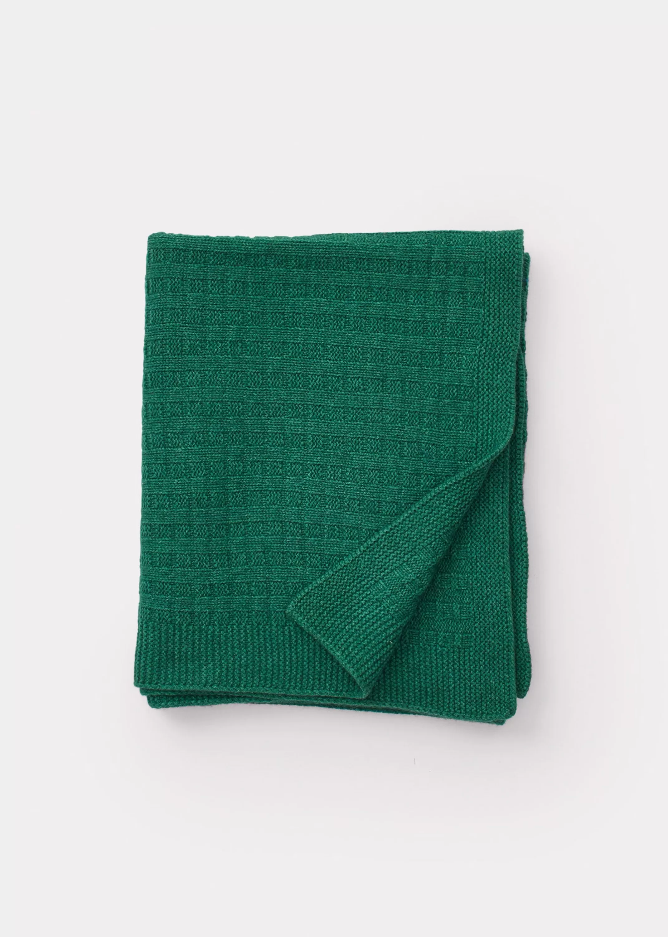 Home Textiles-CARAMEL Baby Knit Blanket Sea Green