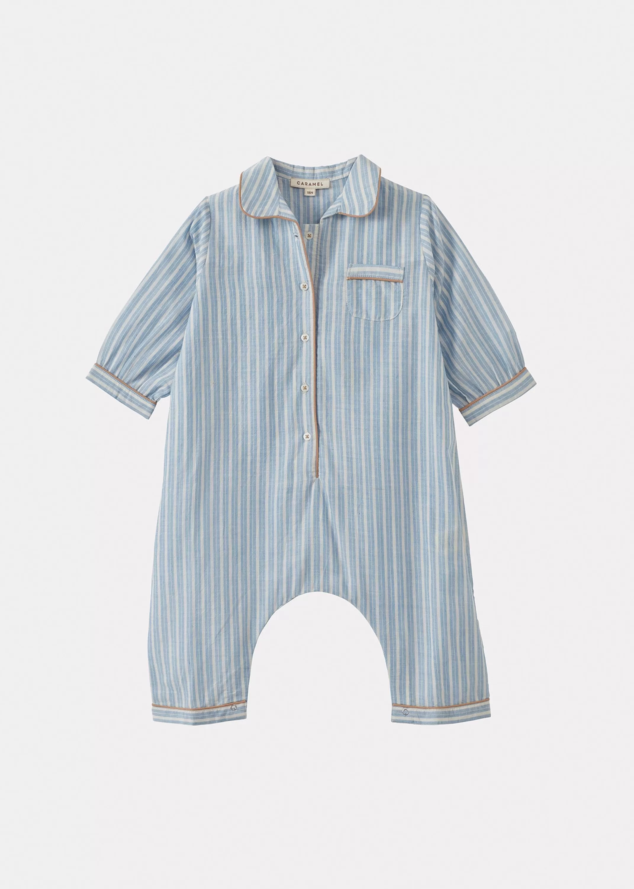 Nightwear-CARAMEL Baby Pyjama Powder Blue