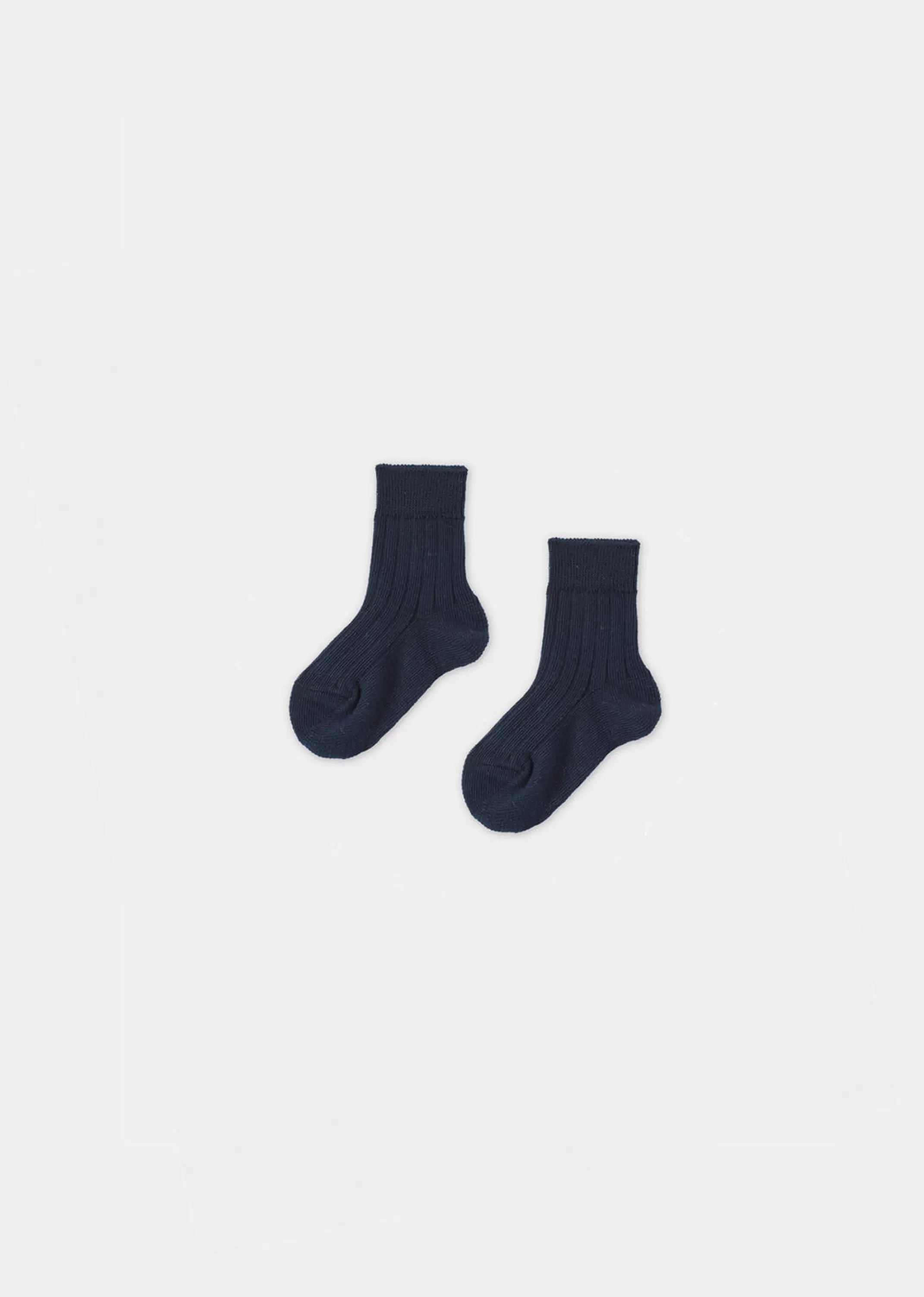 Socks-CARAMEL Baby Rib Ankle Socks Navy