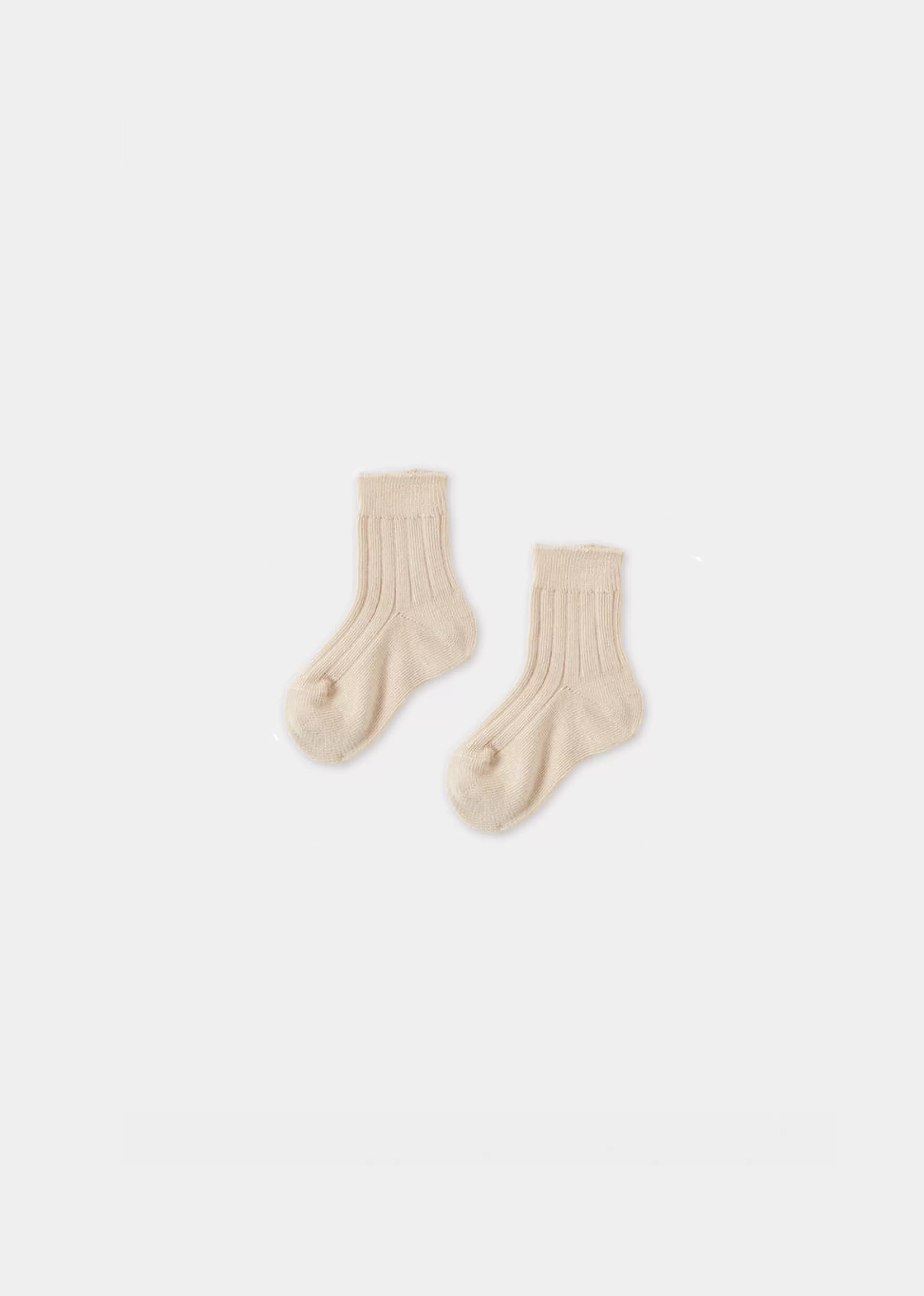 Socks-CARAMEL Baby Rib Ankle Socks Straw