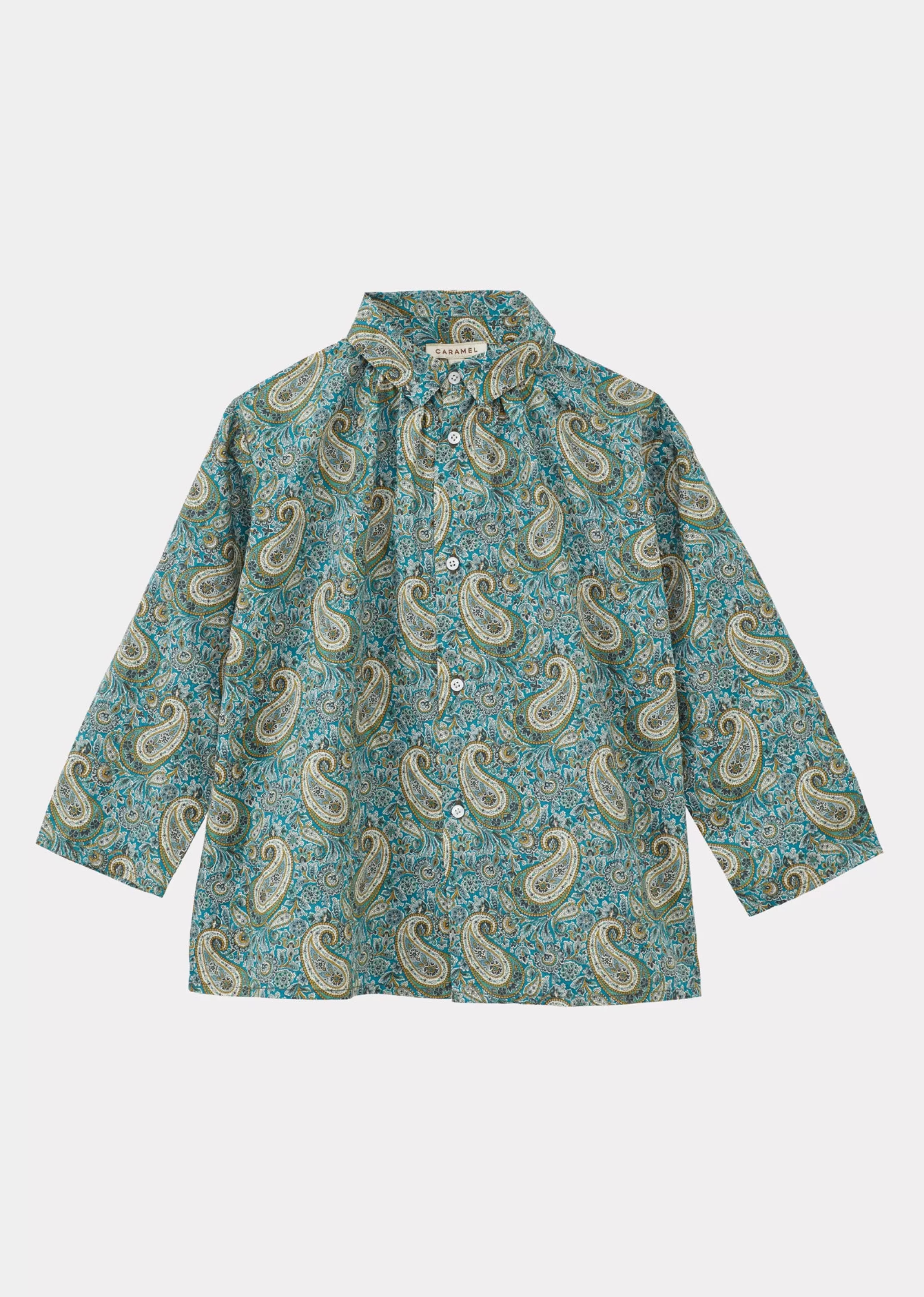 Tops-CARAMEL Bristol Shirt - Paisley