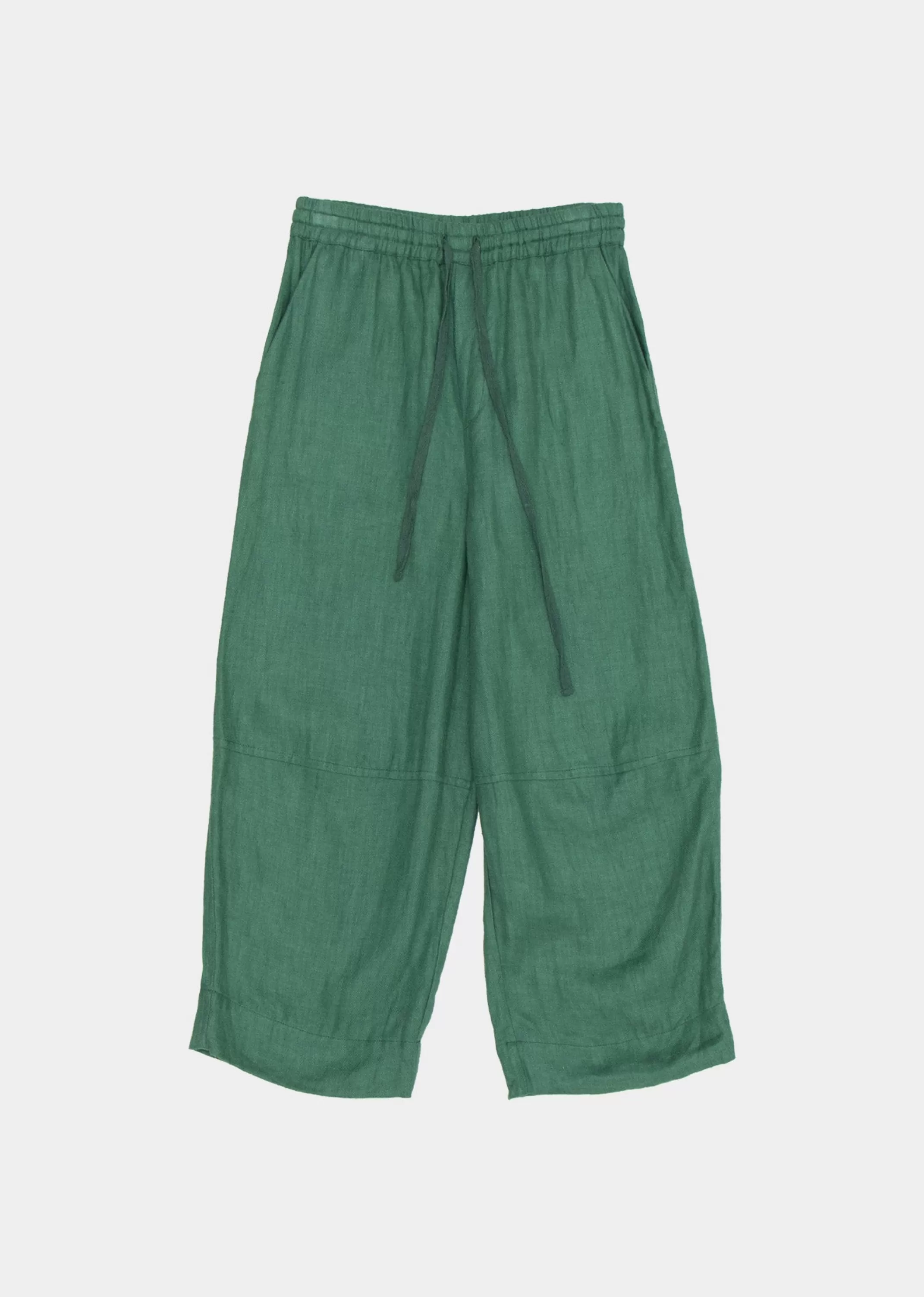 Trousers-CARAMEL Caper Kids Trouser - Emerald Green