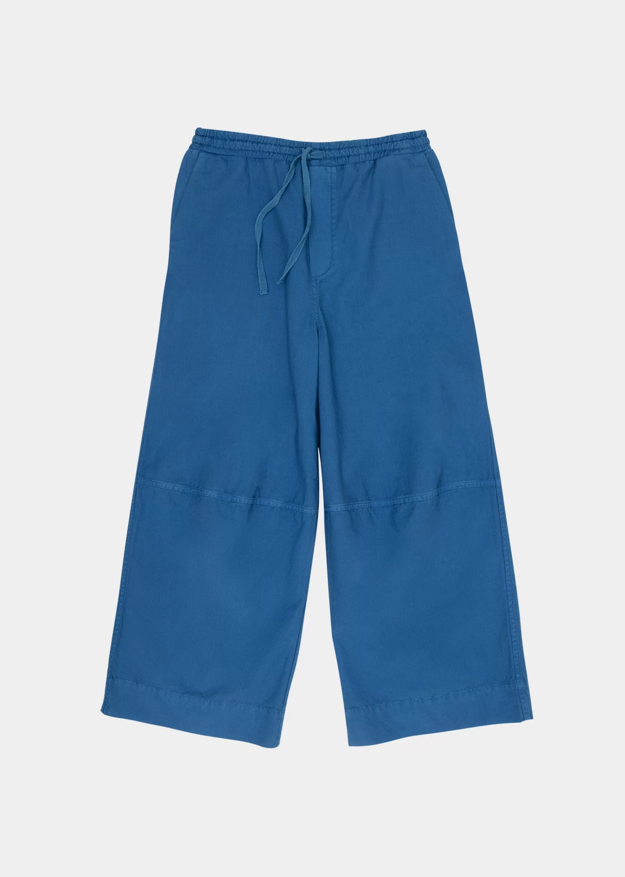 Trousers-CARAMEL Caper Trouser Electric Blue