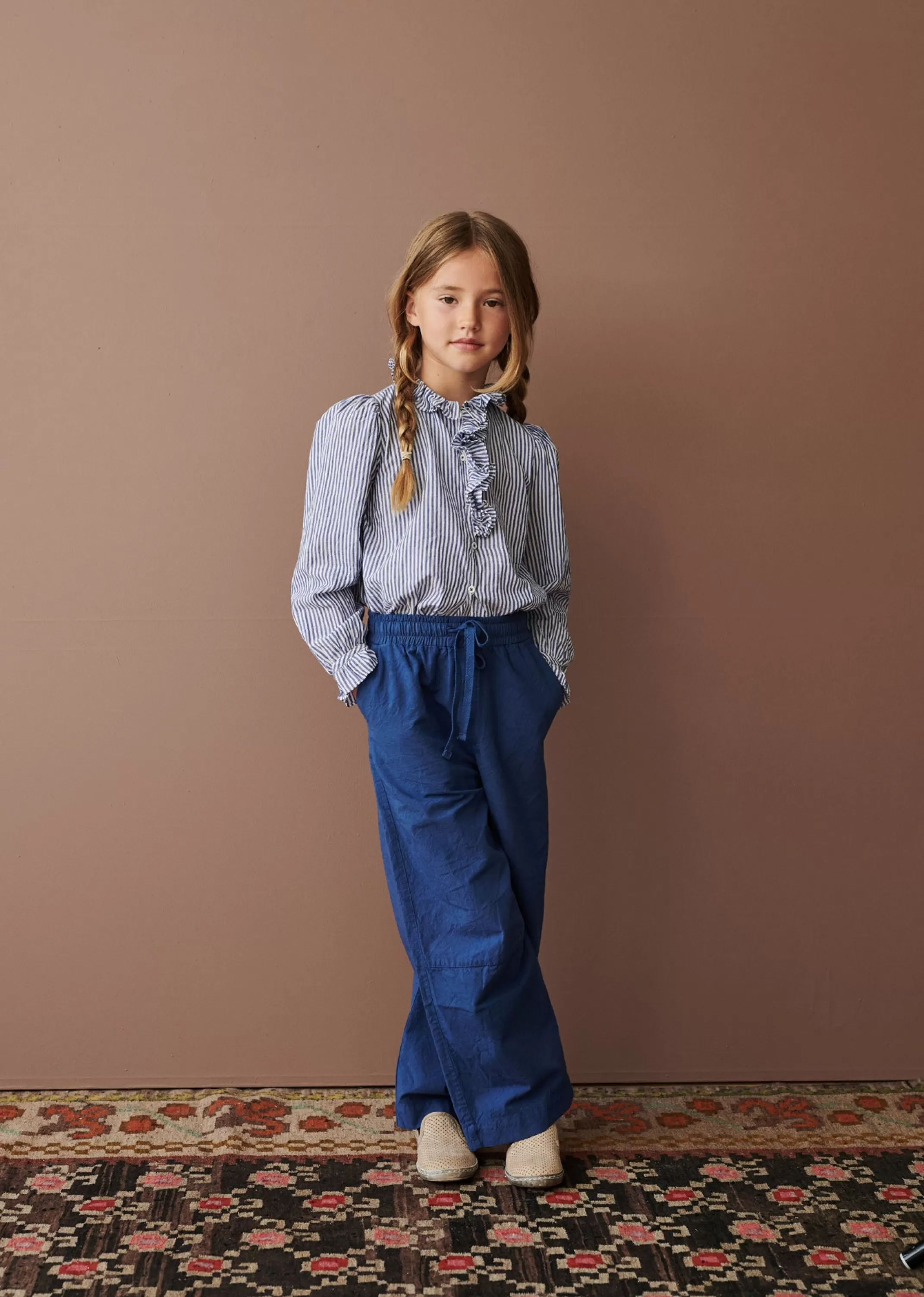 Trousers-CARAMEL Caper Trouser Indigo