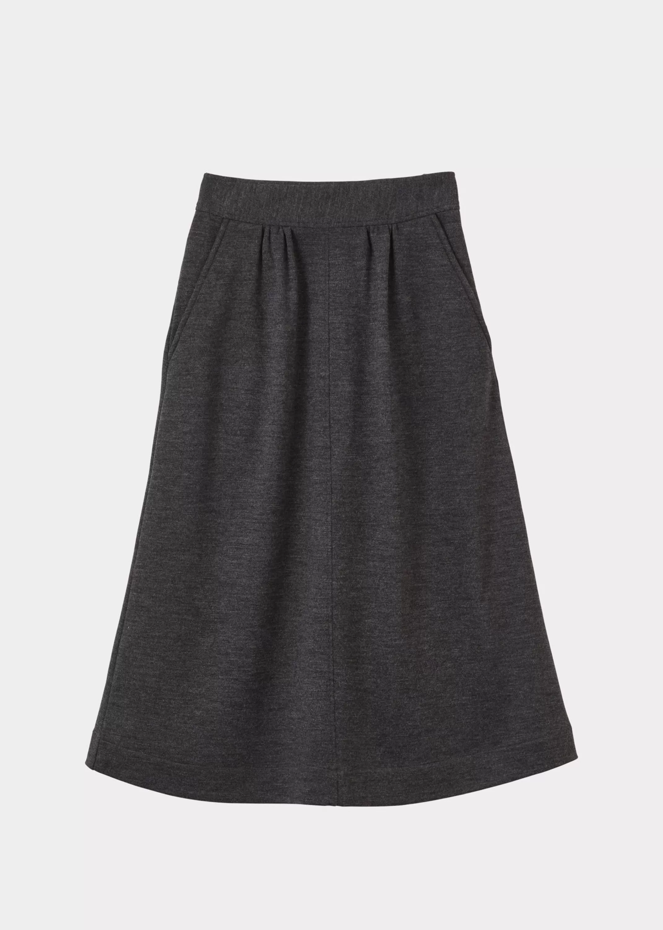 Skirts-CARAMEL A Line Skirt - Heather Grey