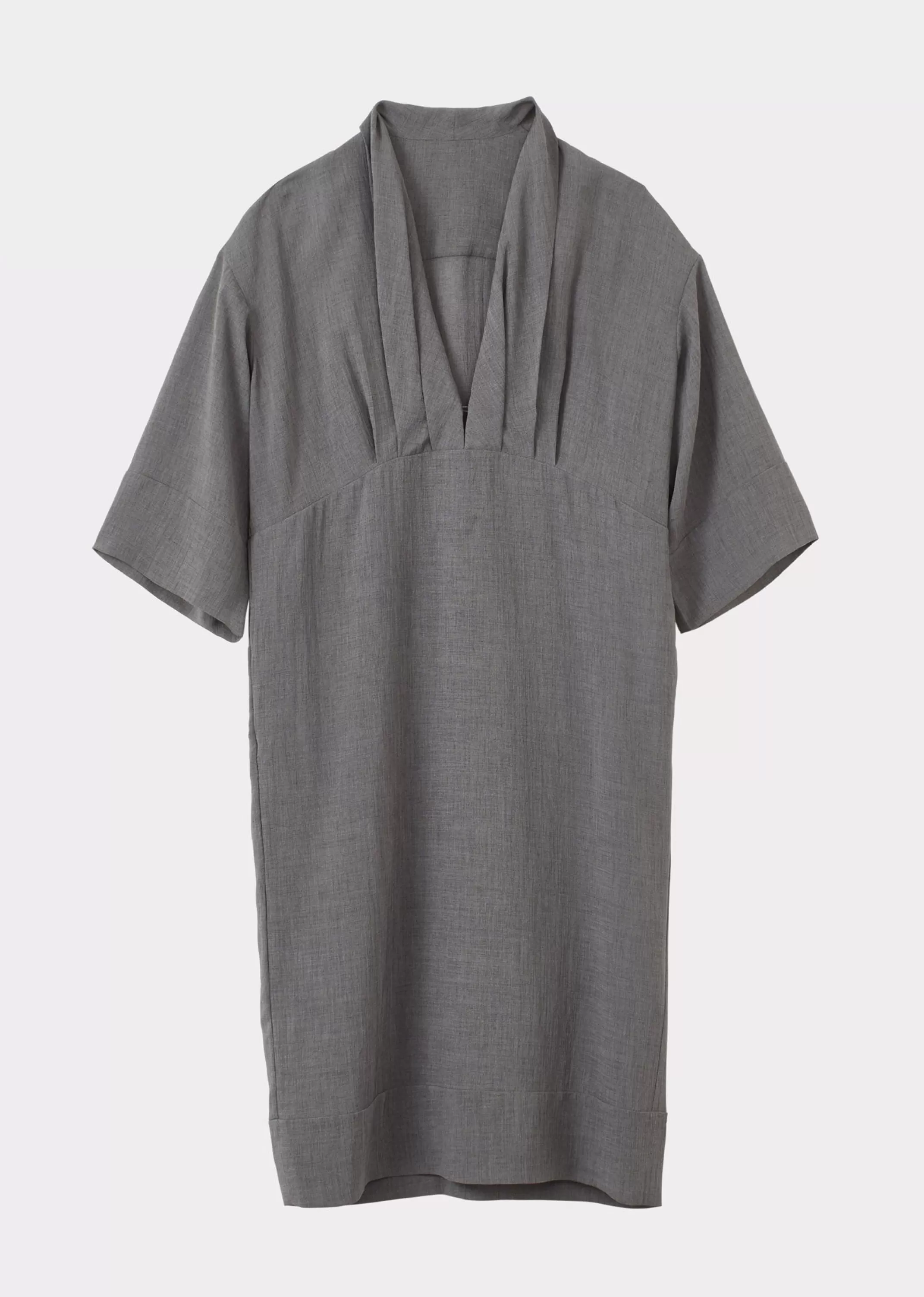 Dresses-CARAMEL Fold Dress - Grey