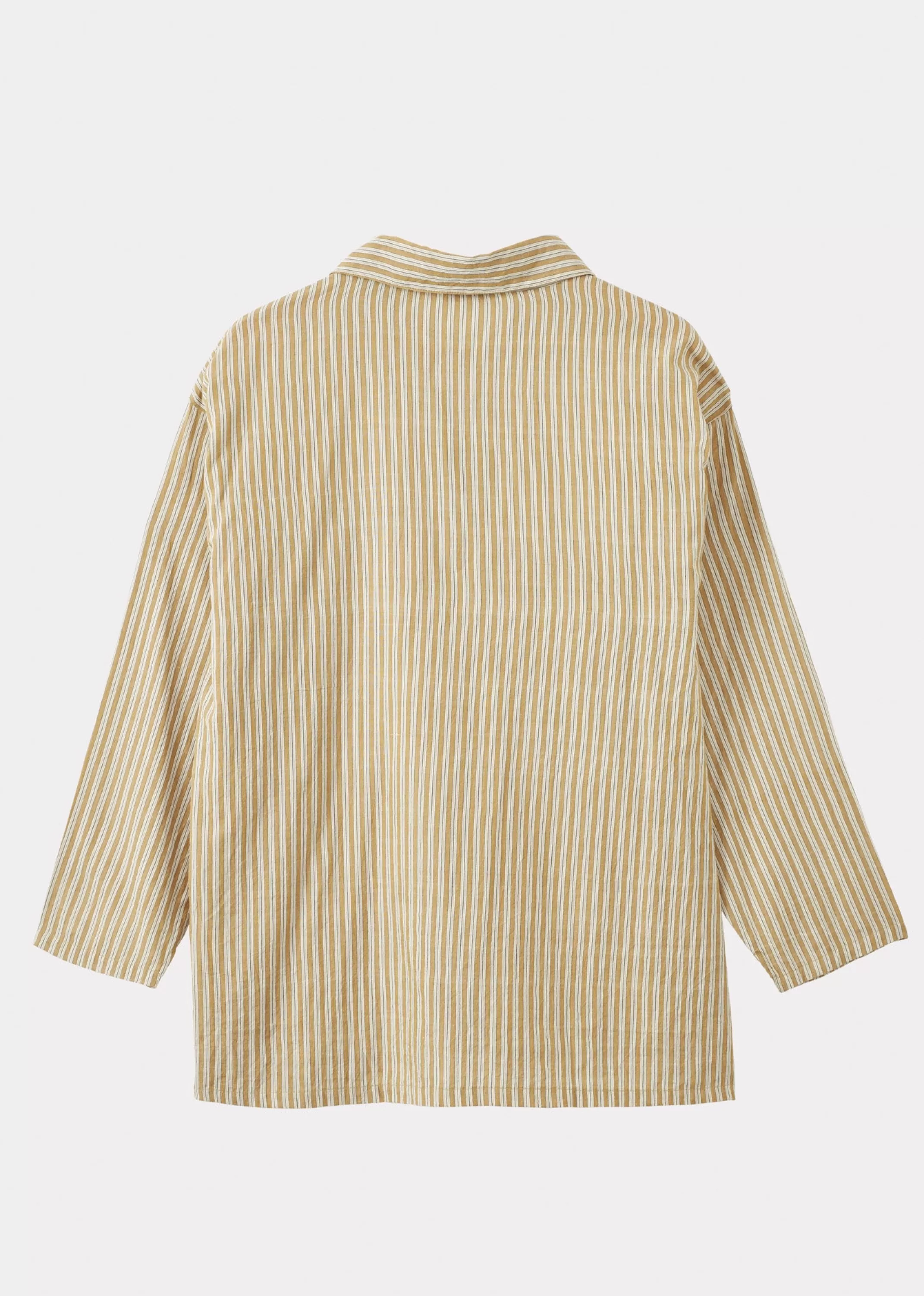 Tops-CARAMEL Stripe Shirt - Mustard Stripe