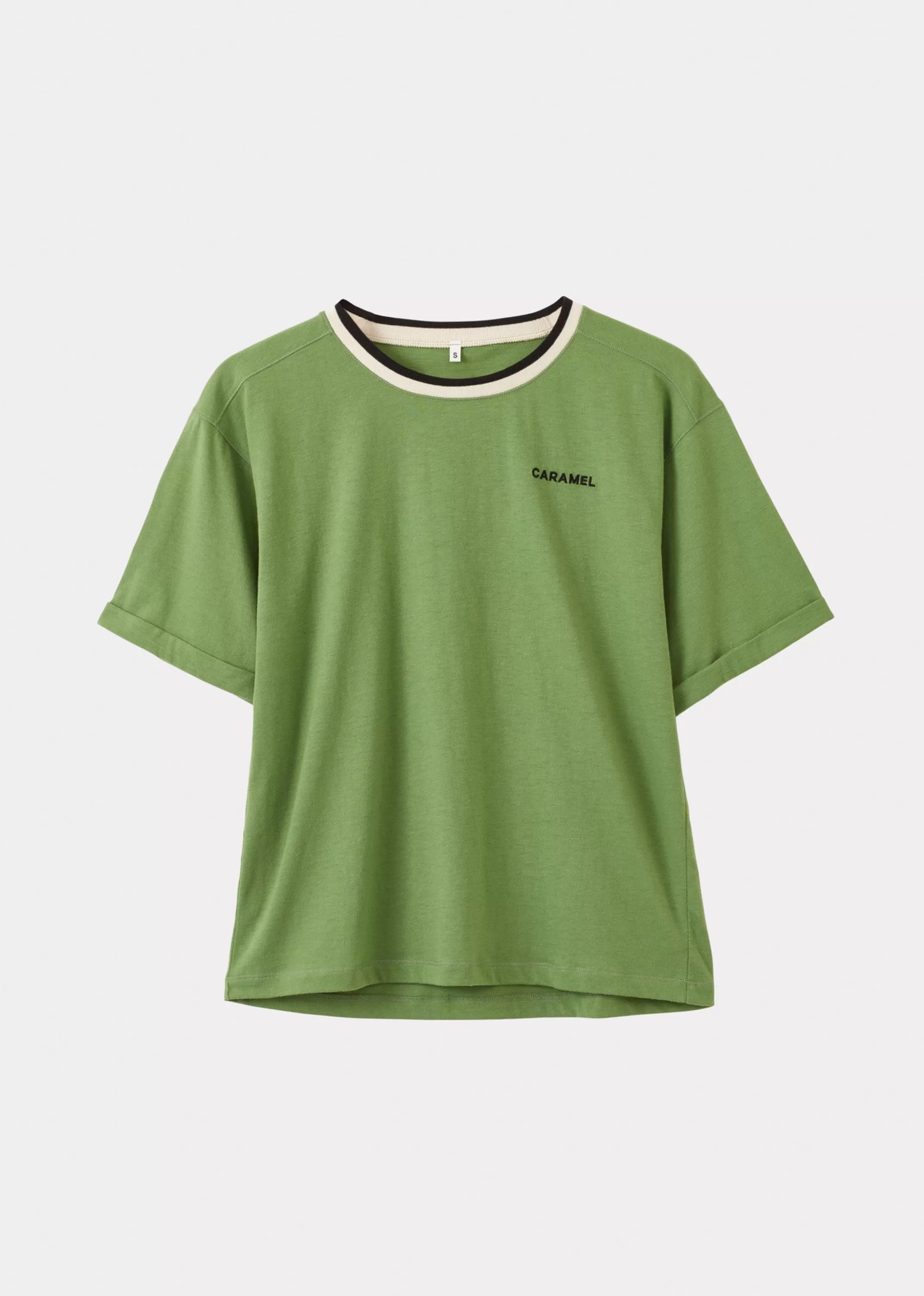 Tops-CARAMEL T-Shirt Basil