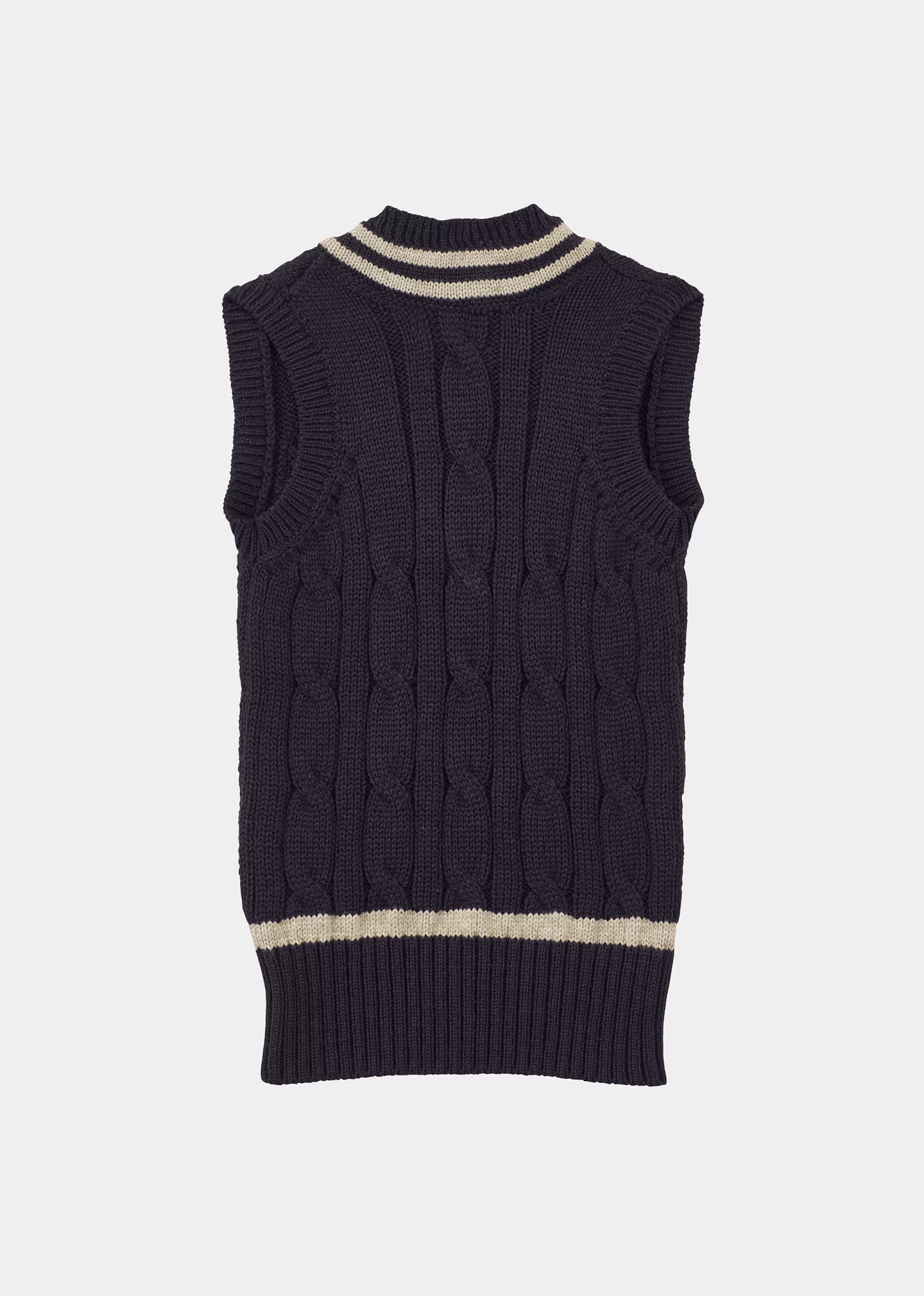 Tops-CARAMEL Cardiff Knit Vest Woman - Navy