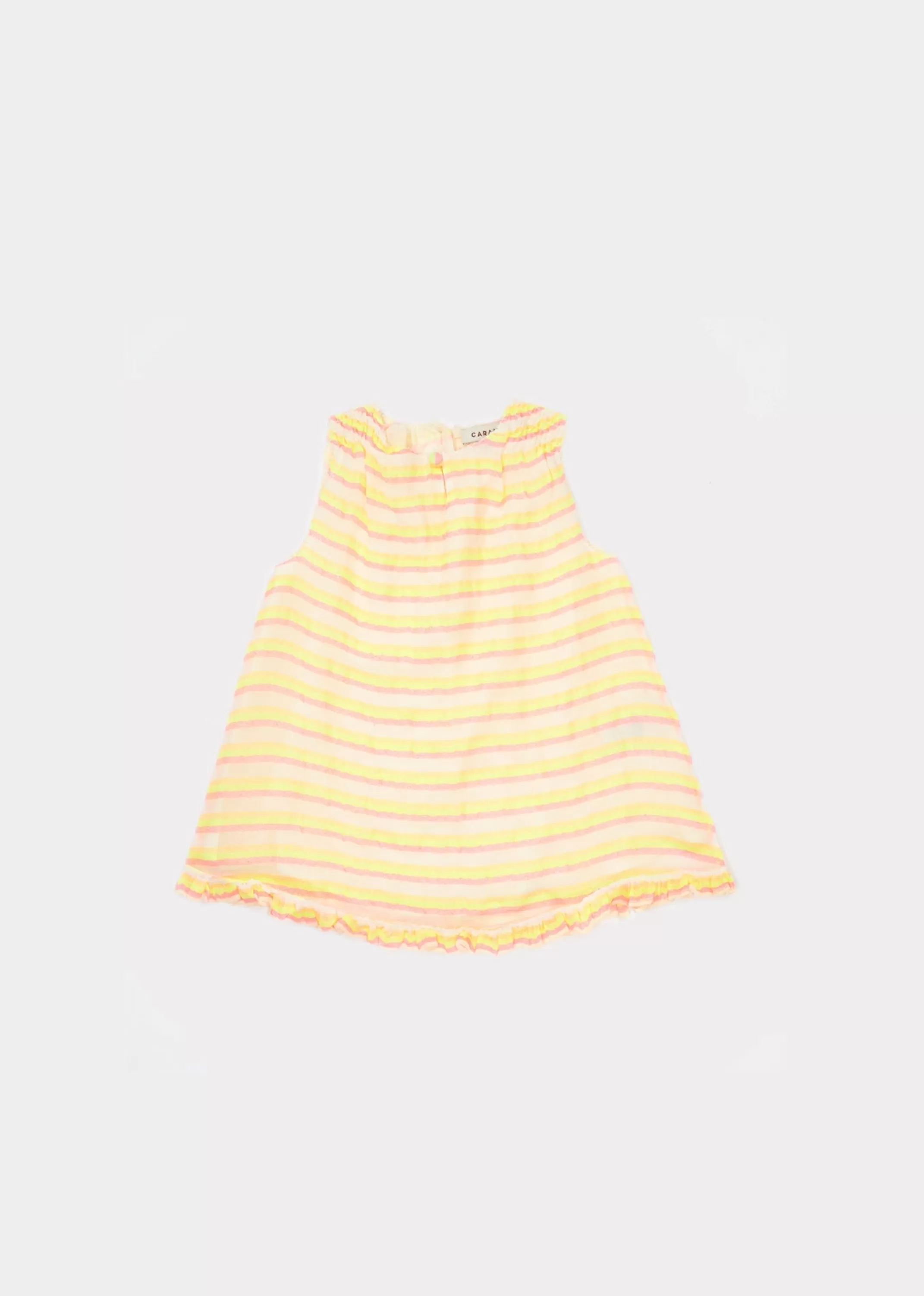 Dresses-CARAMEL Carola Baby Party Dress - Candy Glitter Stripe