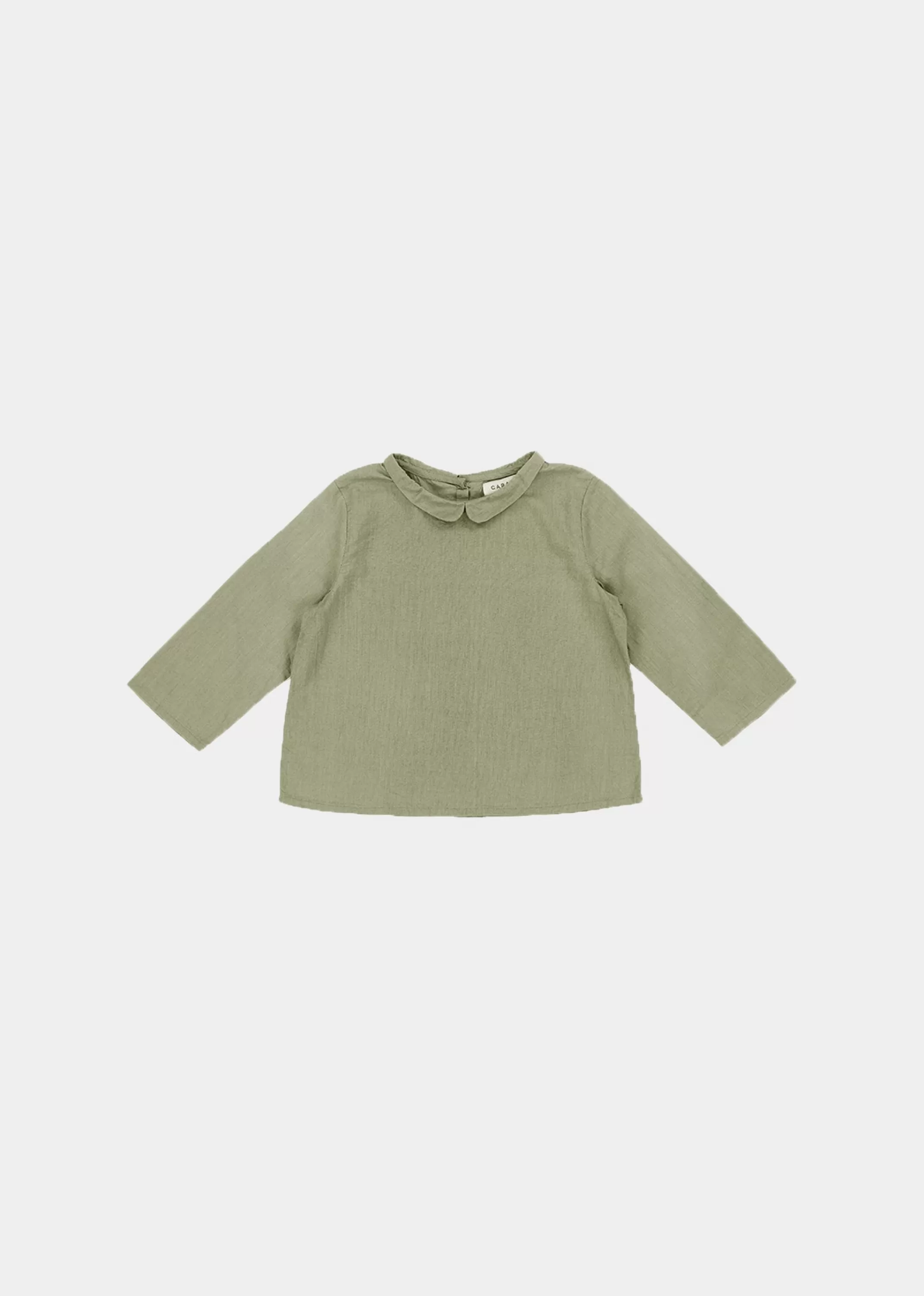 Tops-CARAMEL Carrot Baby Shirt Sage