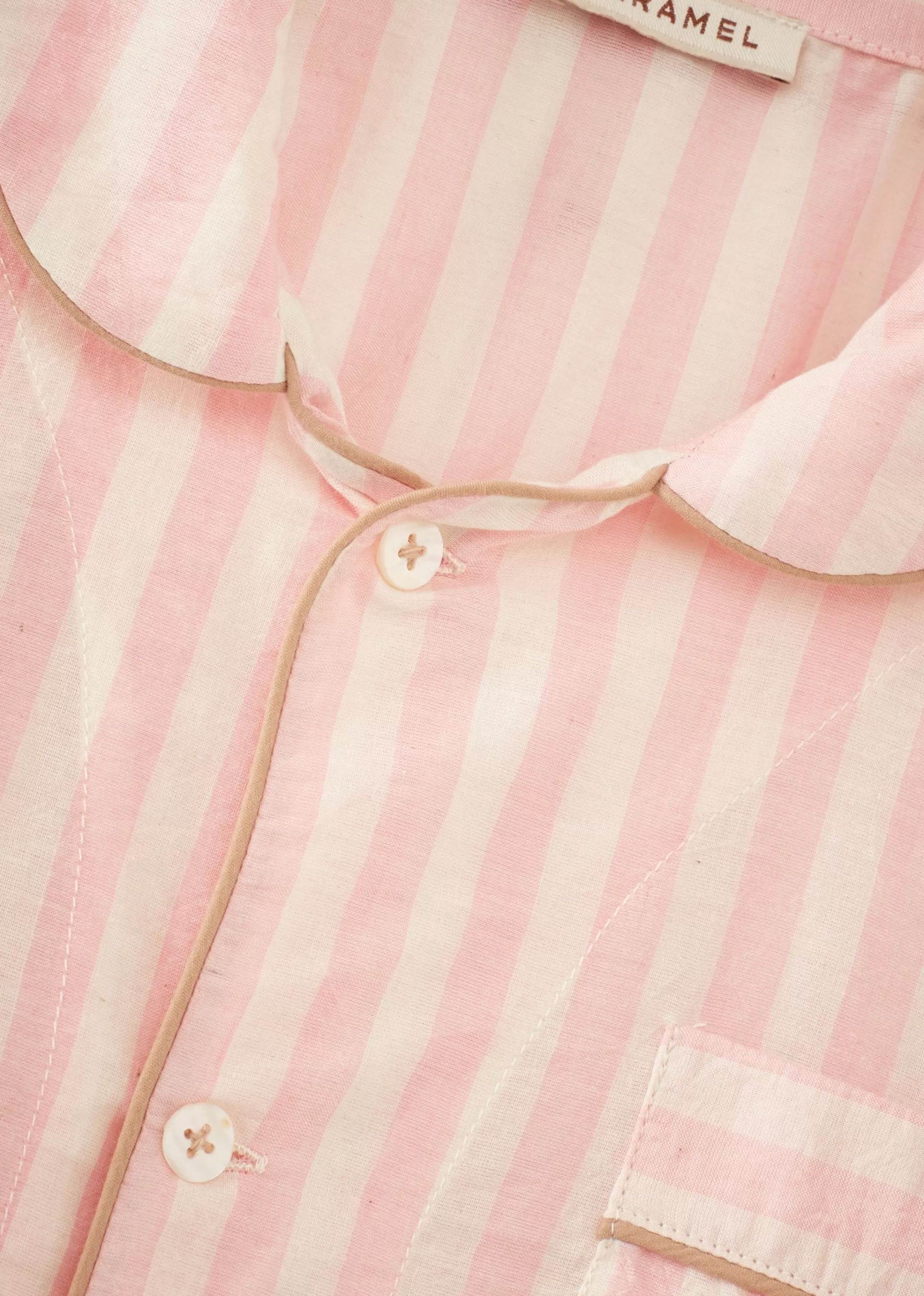 Nightwear-CARAMEL Child Pyjama Set Candy Pink Stripe