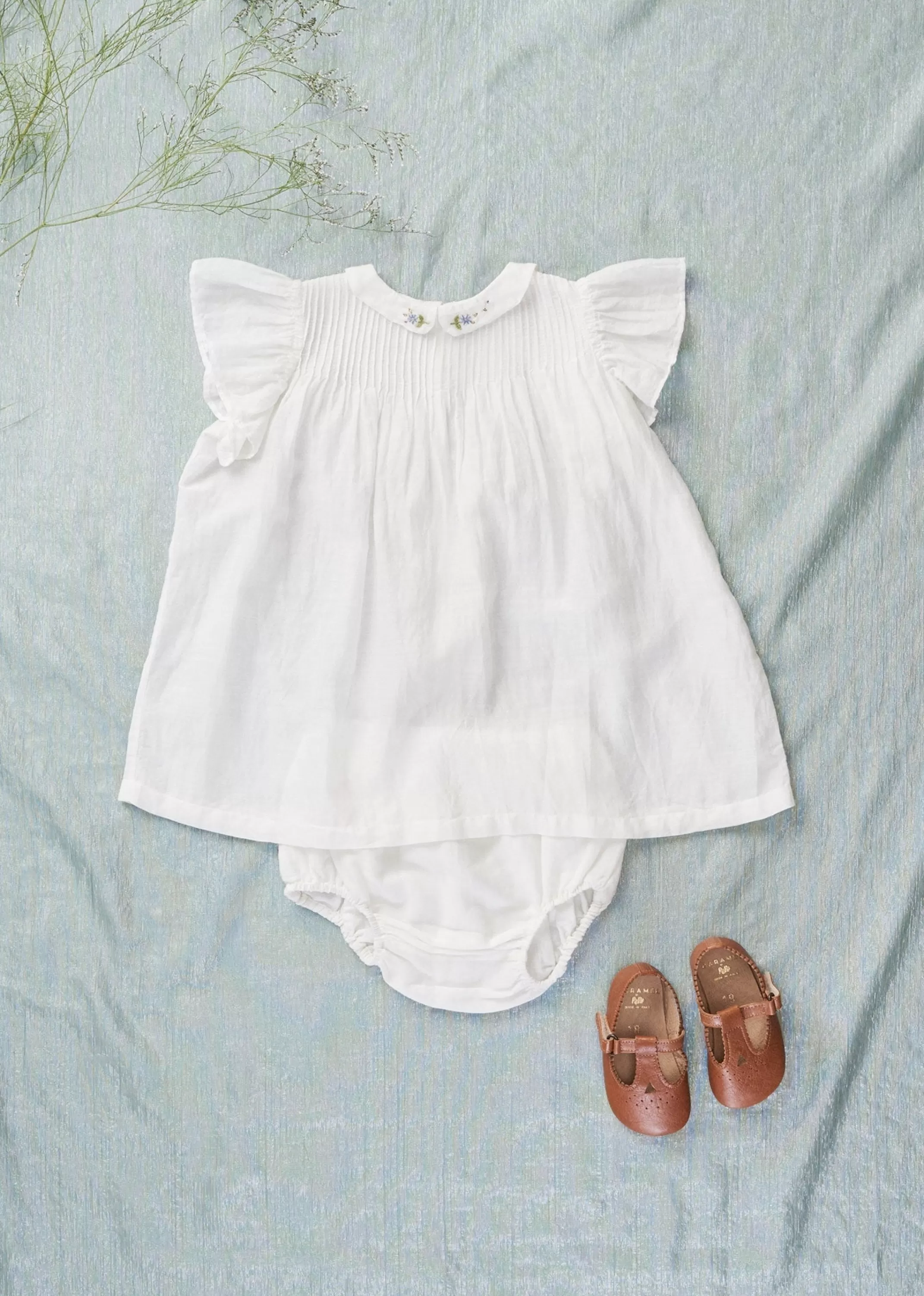 Dresses-CARAMEL Clematis Baby Dress - Off White