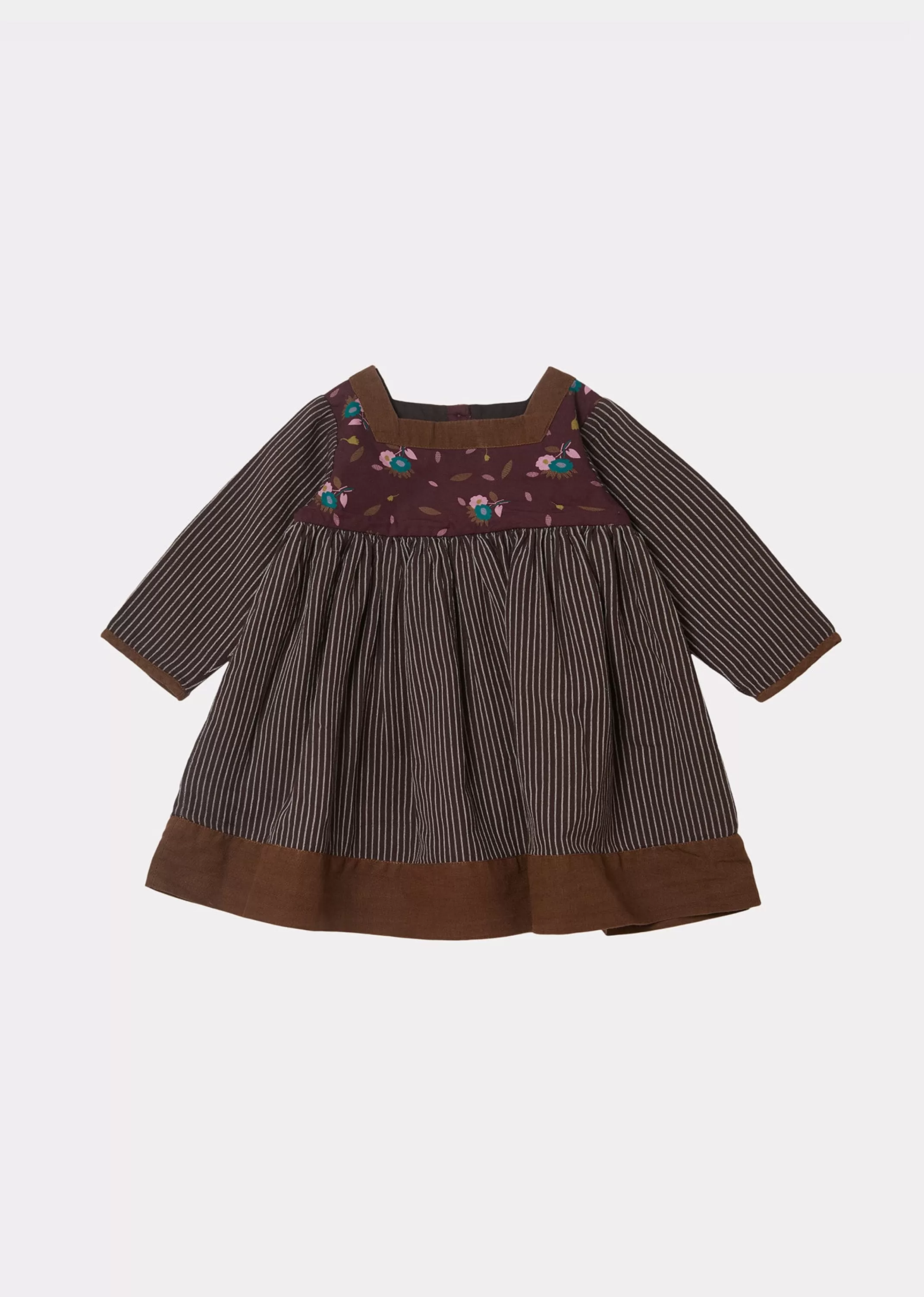 Dresses-CARAMEL Earth Baby Dress - Brown Thistle Print