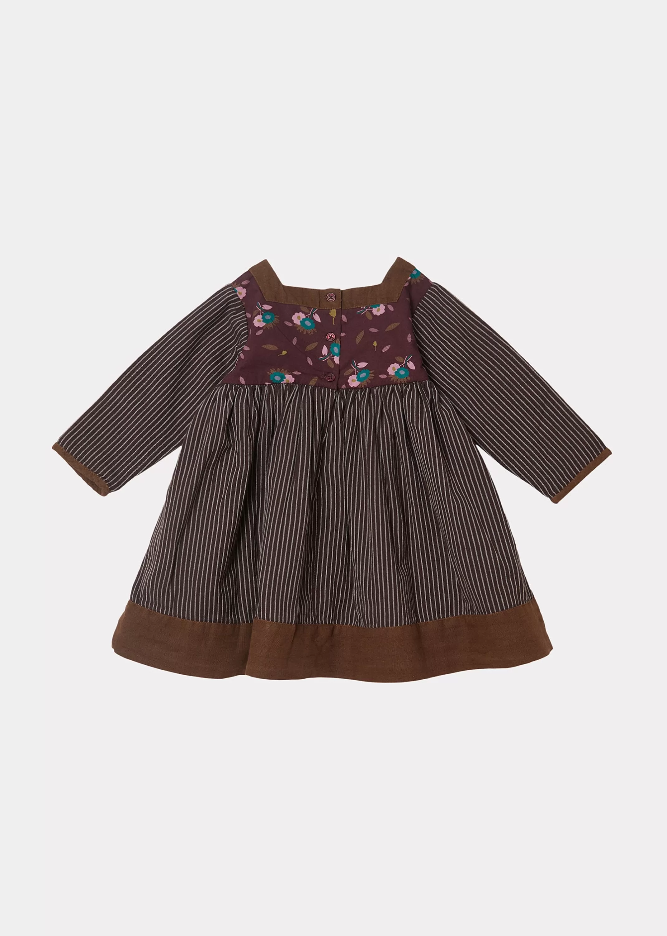 Dresses-CARAMEL Earth Baby Dress - Brown Thistle Print