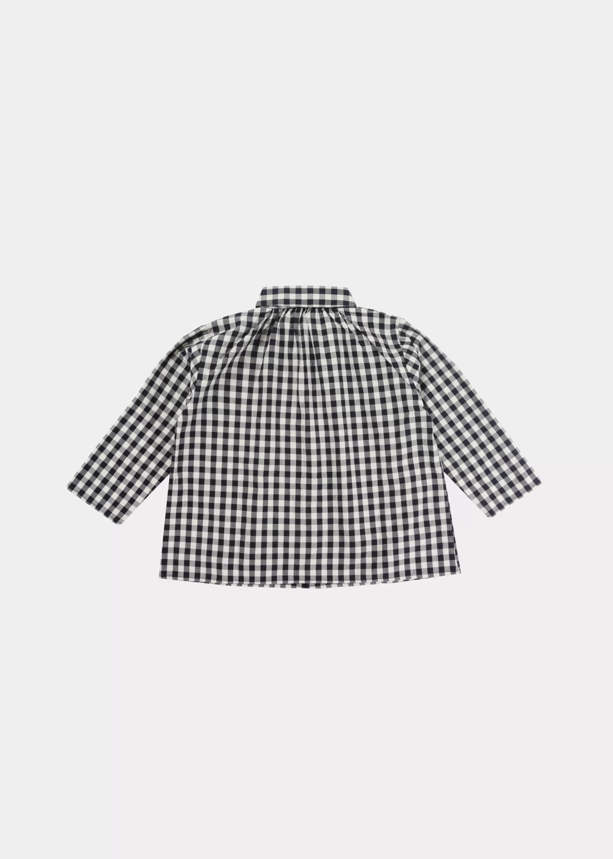 Tops-CARAMEL Eos Shirt - Blue Gingham Check