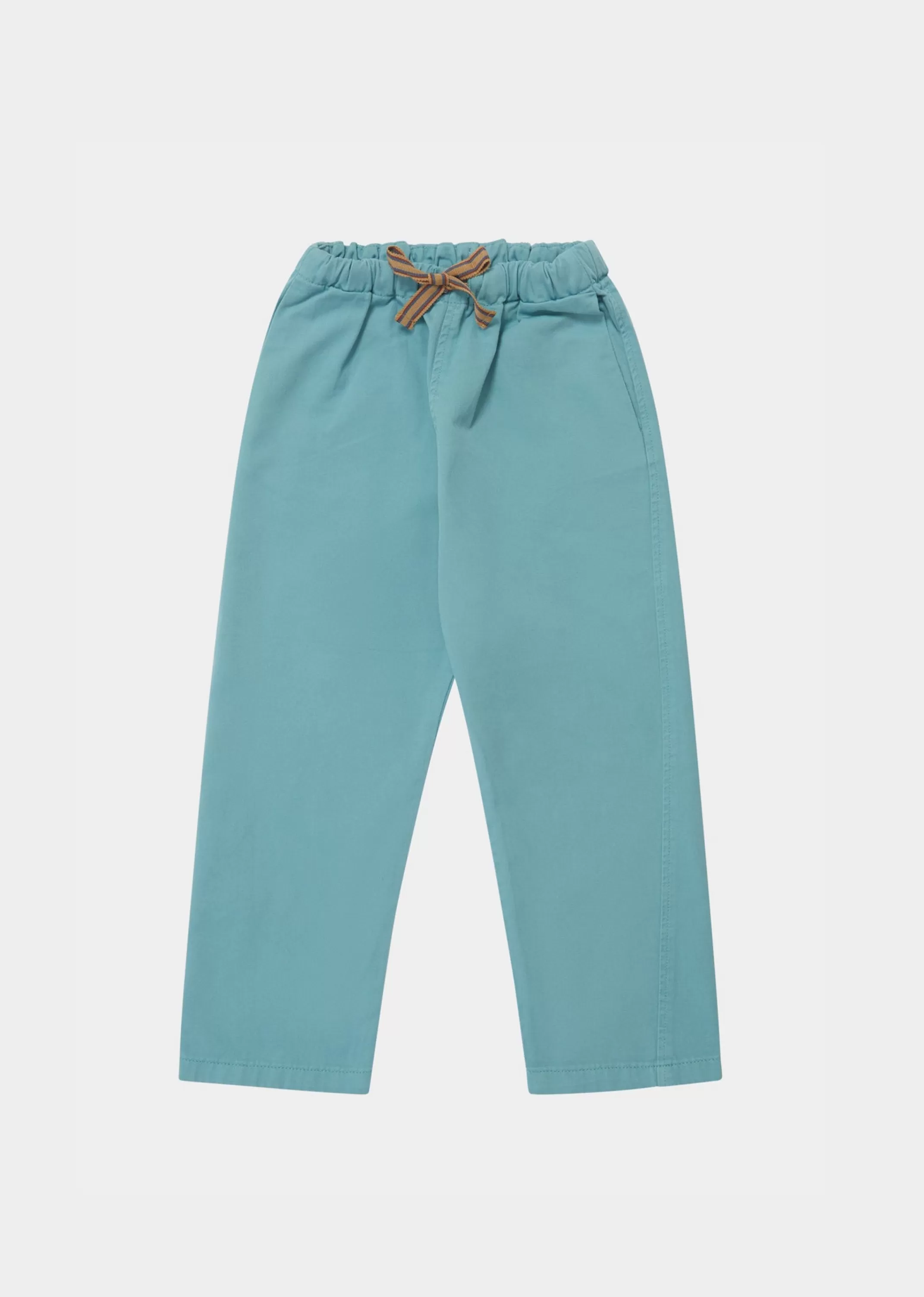 Trousers-CARAMEL Erica Trouser Turquoise Twill