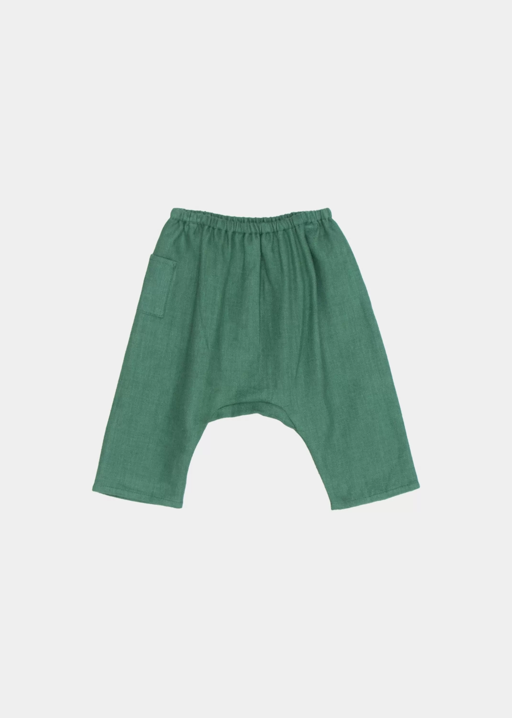 Trousers-CARAMEL Ficus Baby Trouser Emerald Green