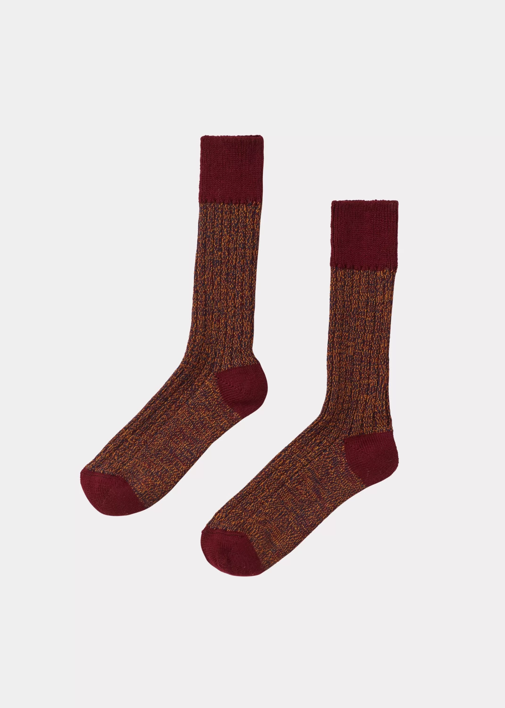 Socks-CARAMEL Firth Socks Burgundy