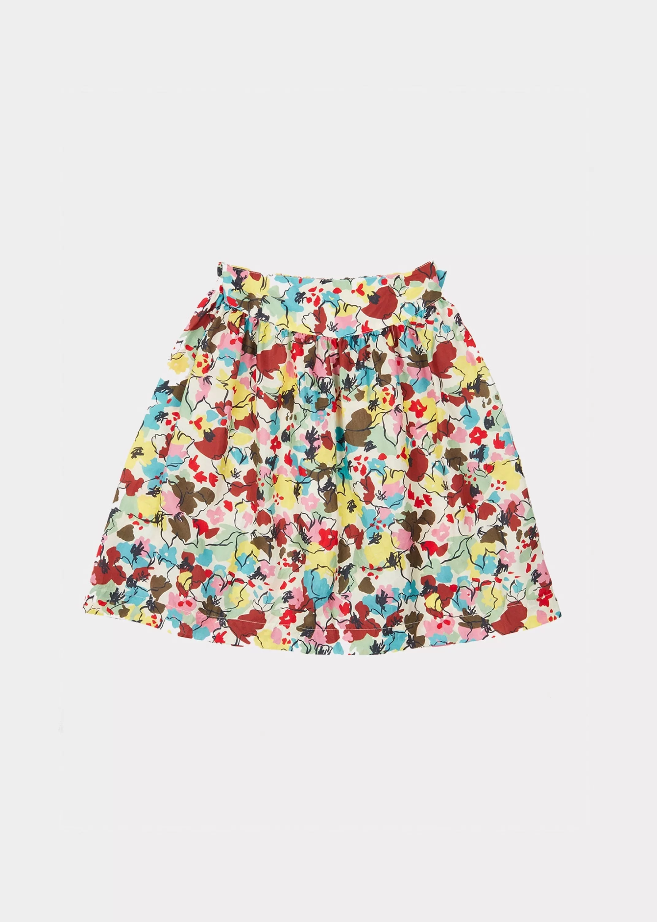 Skirts-CARAMEL Flounder Skirt Painted Flower