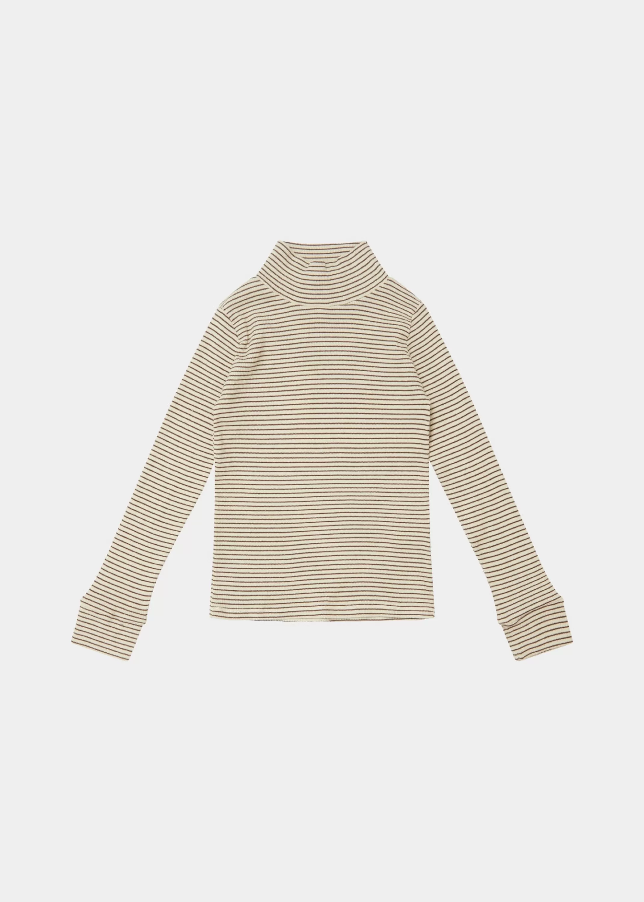 Tops-CARAMEL Forgo Top Cream/Chocolate Stripe