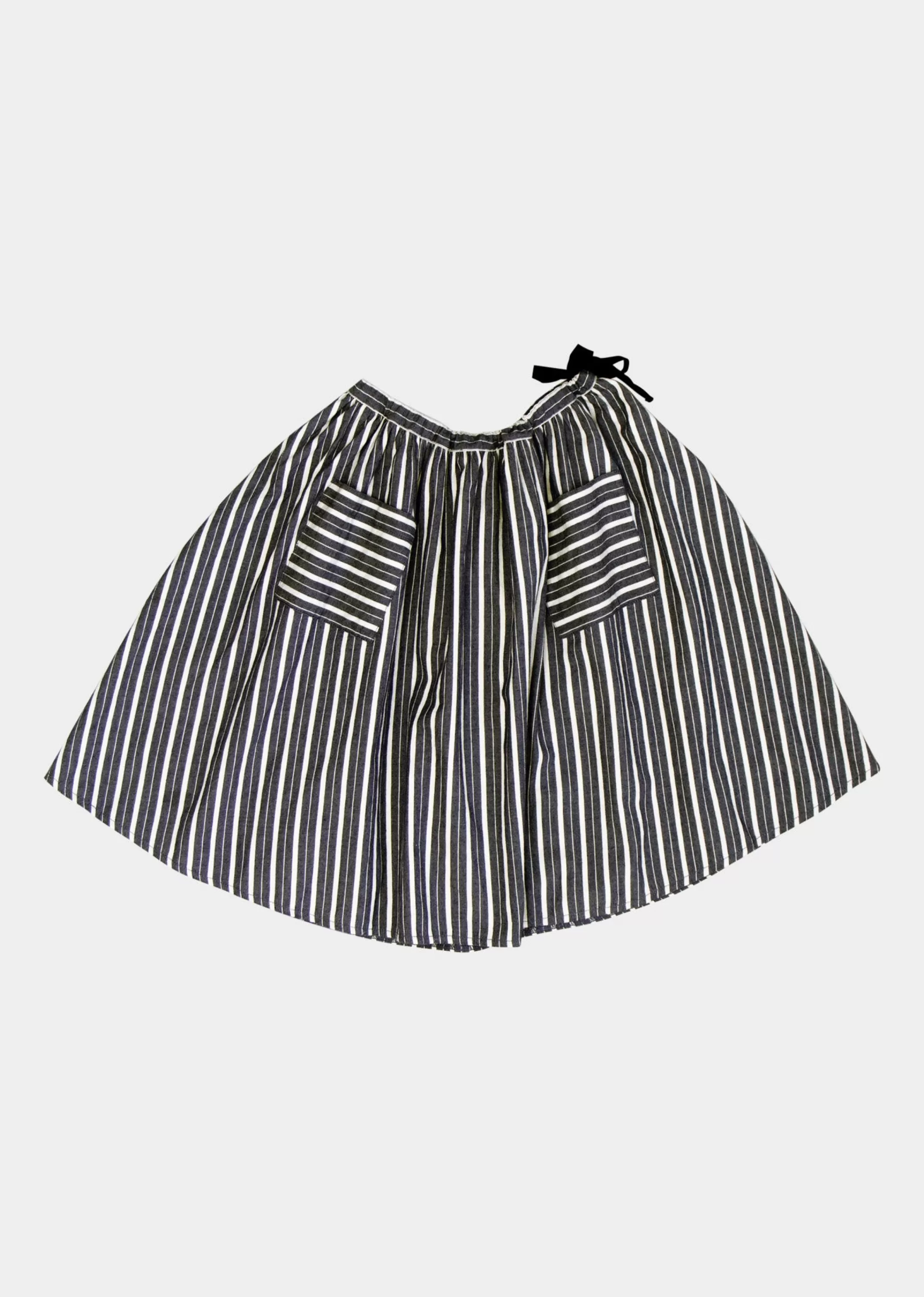 Skirts-CARAMEL Glava Girl Skirt Grey Stripe