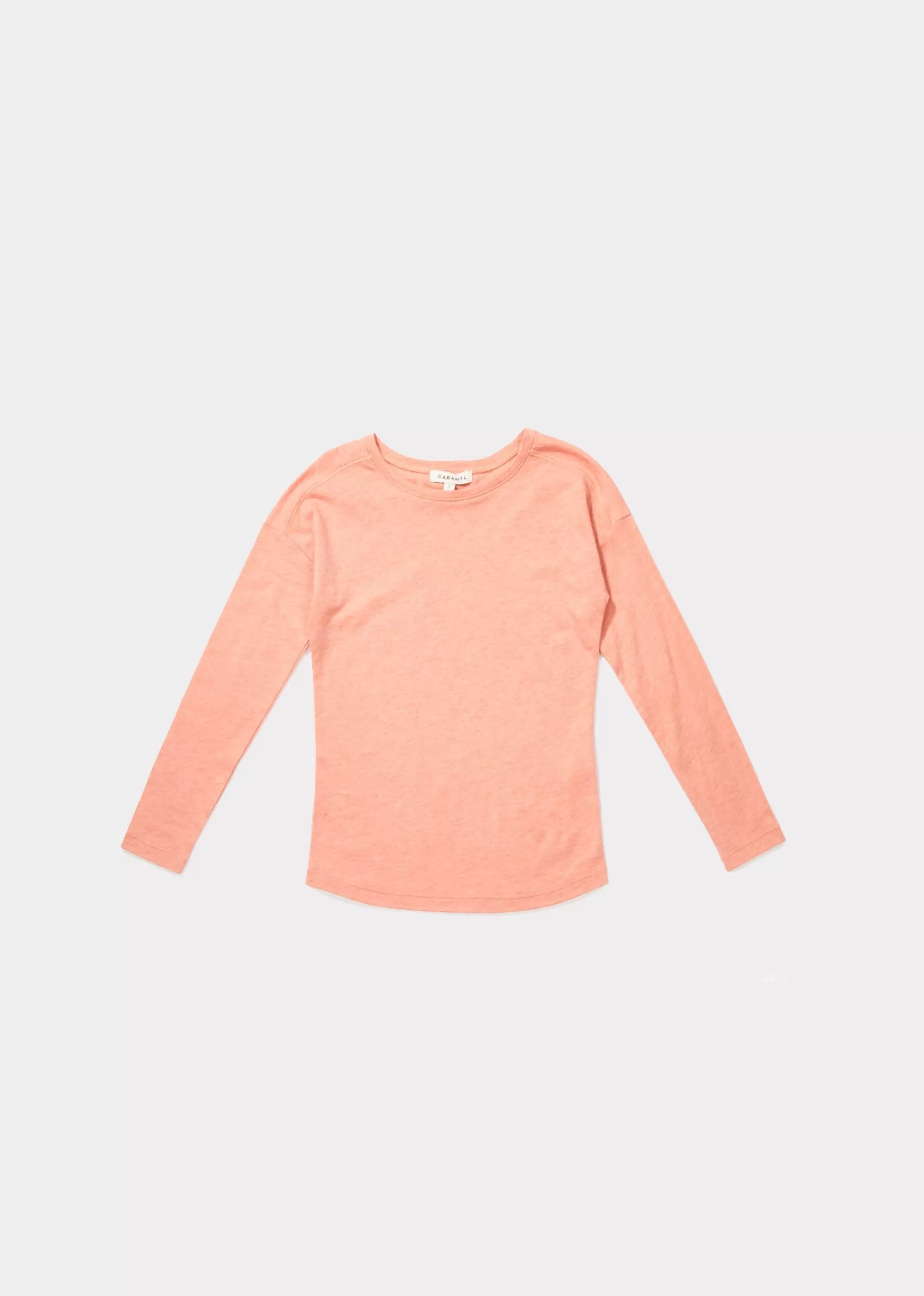 Tops-CARAMEL Hertford T Shirt - Burnt Coral