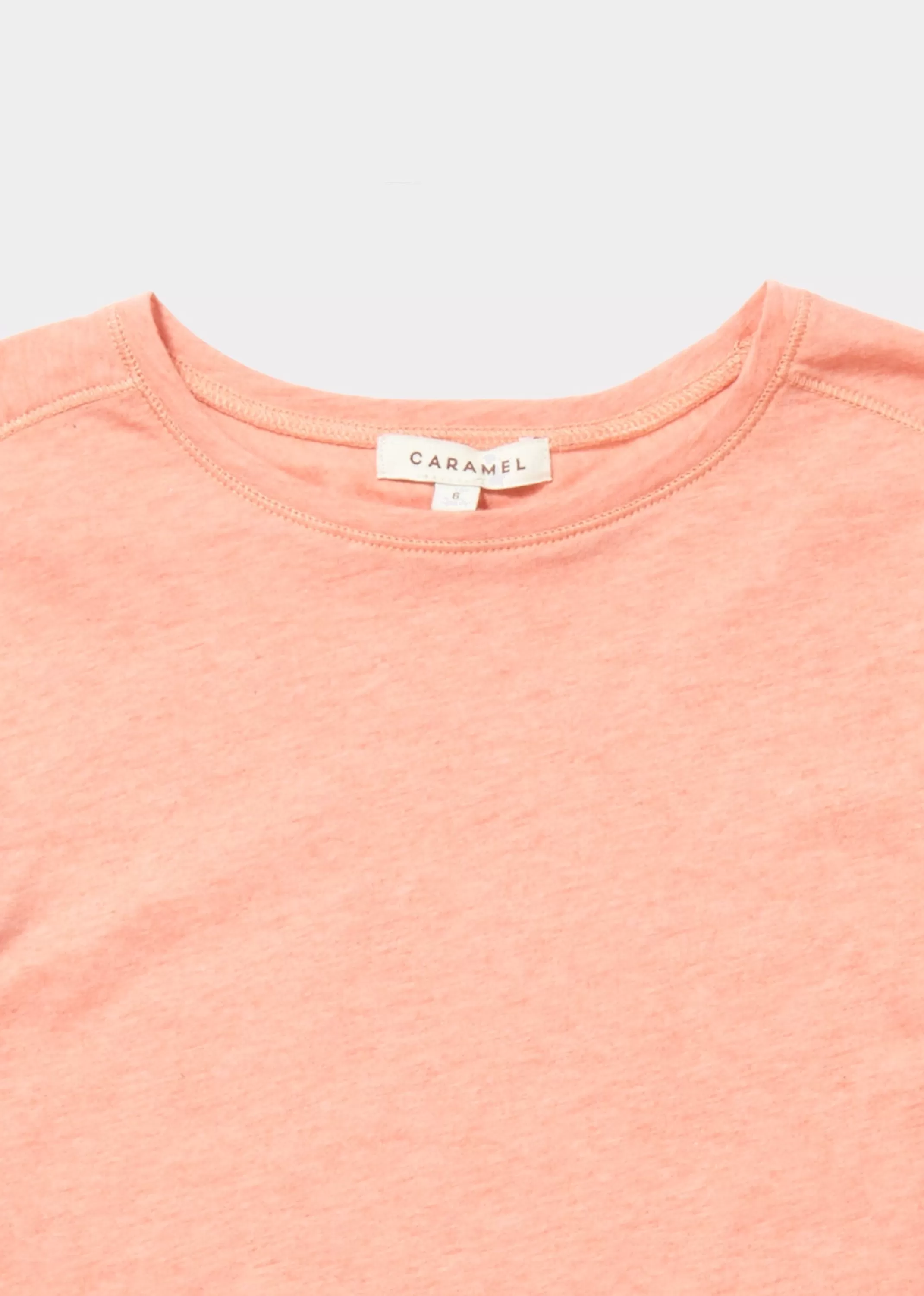 Tops-CARAMEL Hertford T Shirt - Burnt Coral