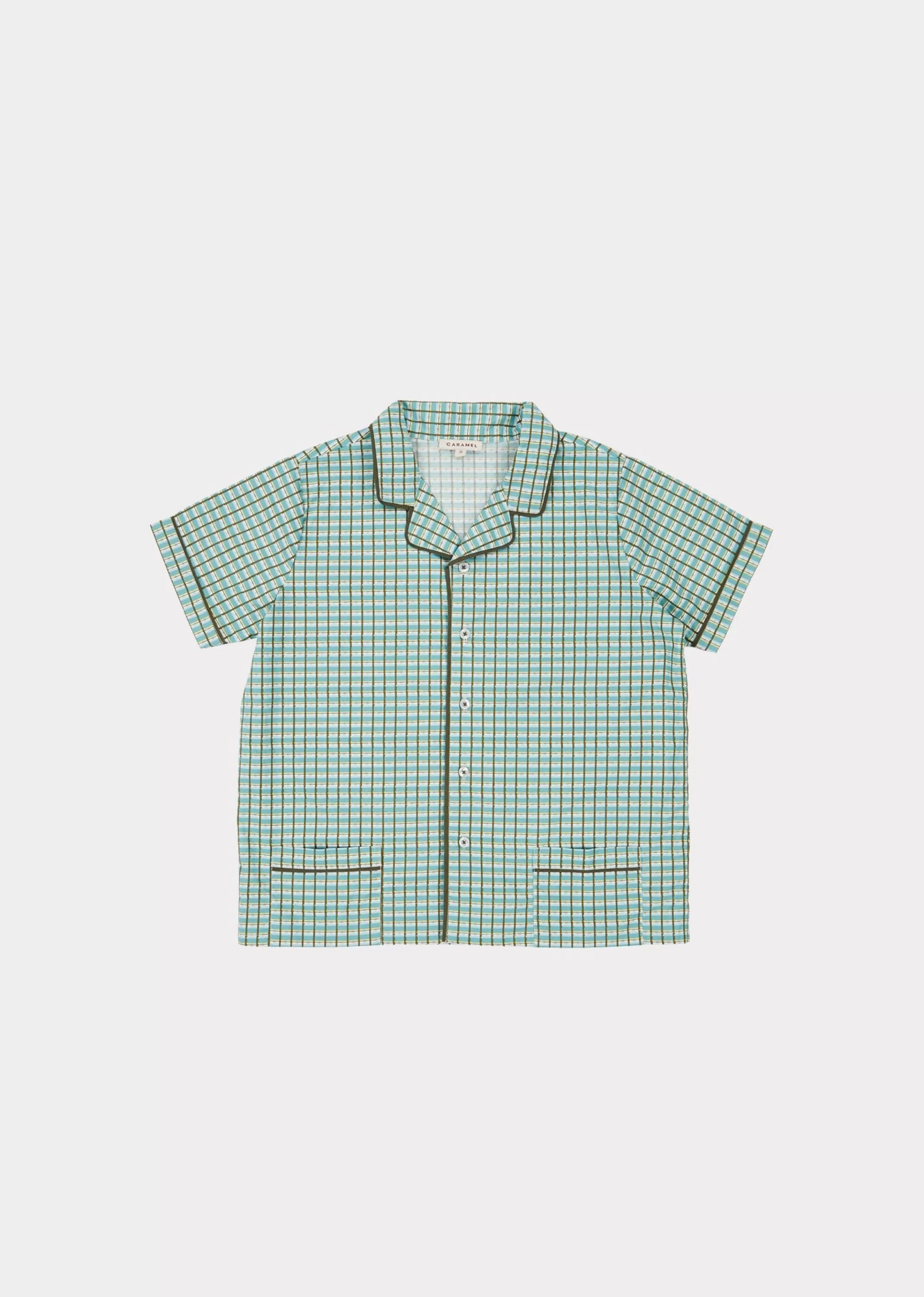 Tops-CARAMEL Holborn Shirt Tourmaline Painted Check