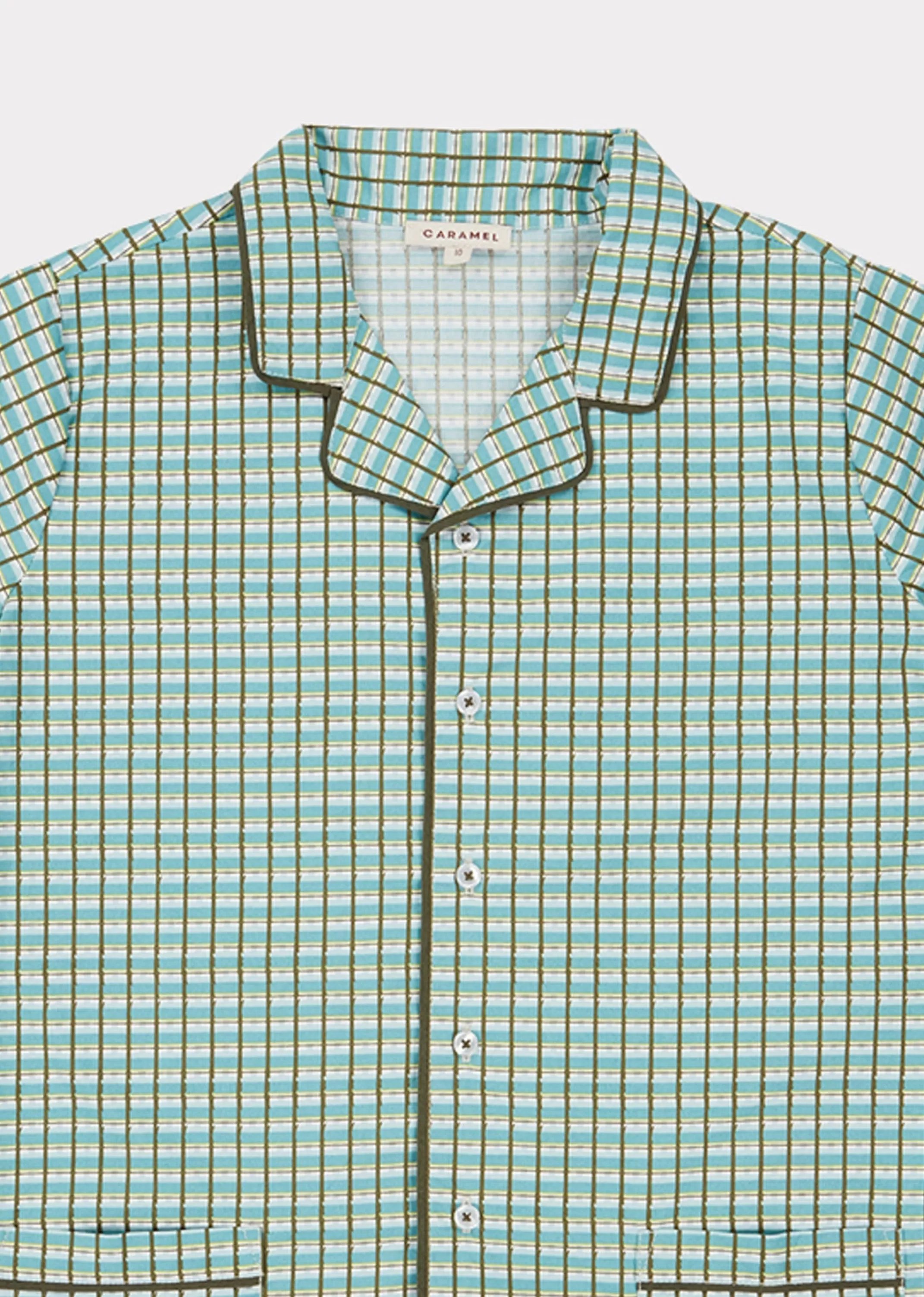 Tops-CARAMEL Holborn Shirt Tourmaline Painted Check