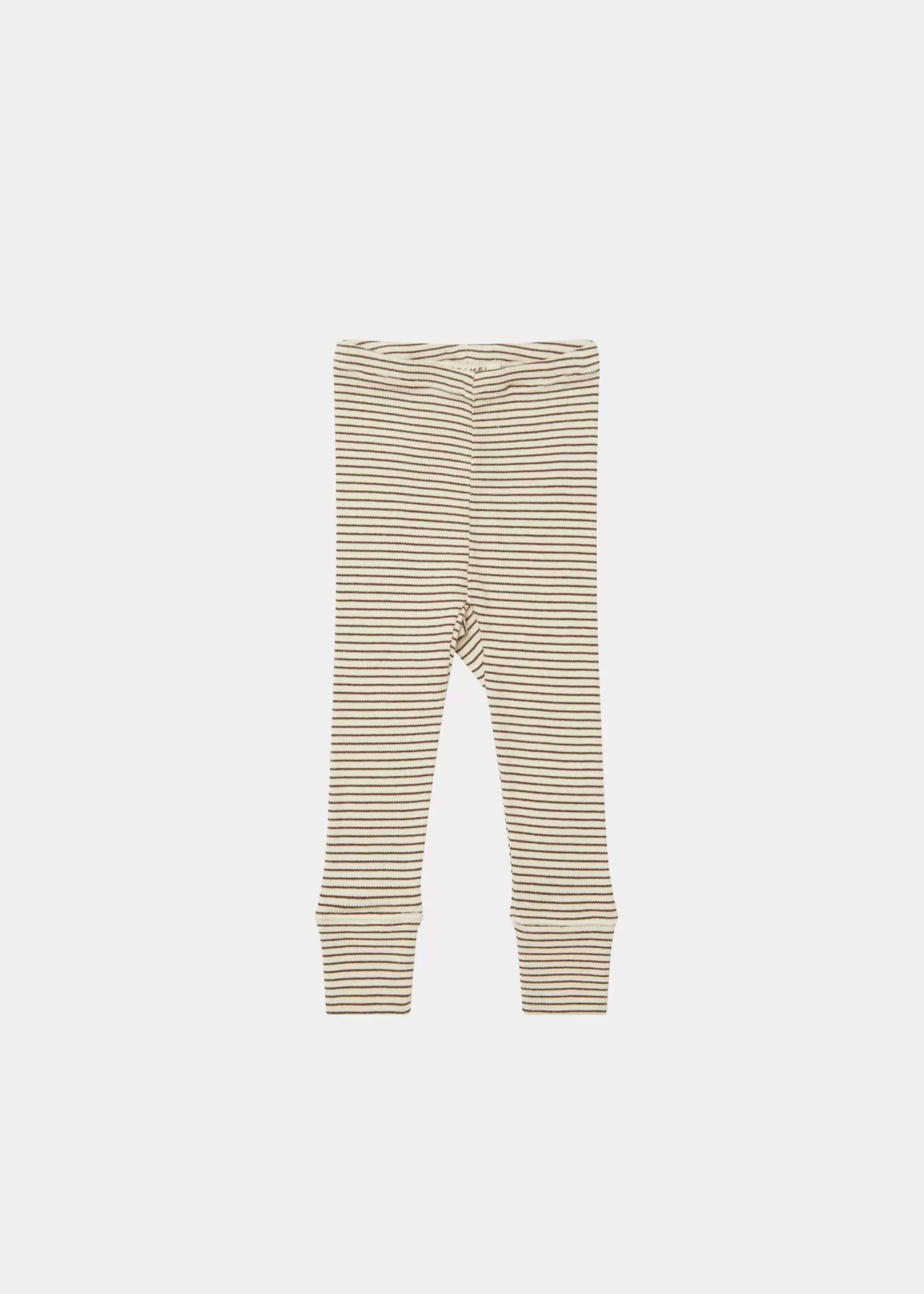 Trousers-CARAMEL Judd Baby Leggings Cream/Chocolate Stripe