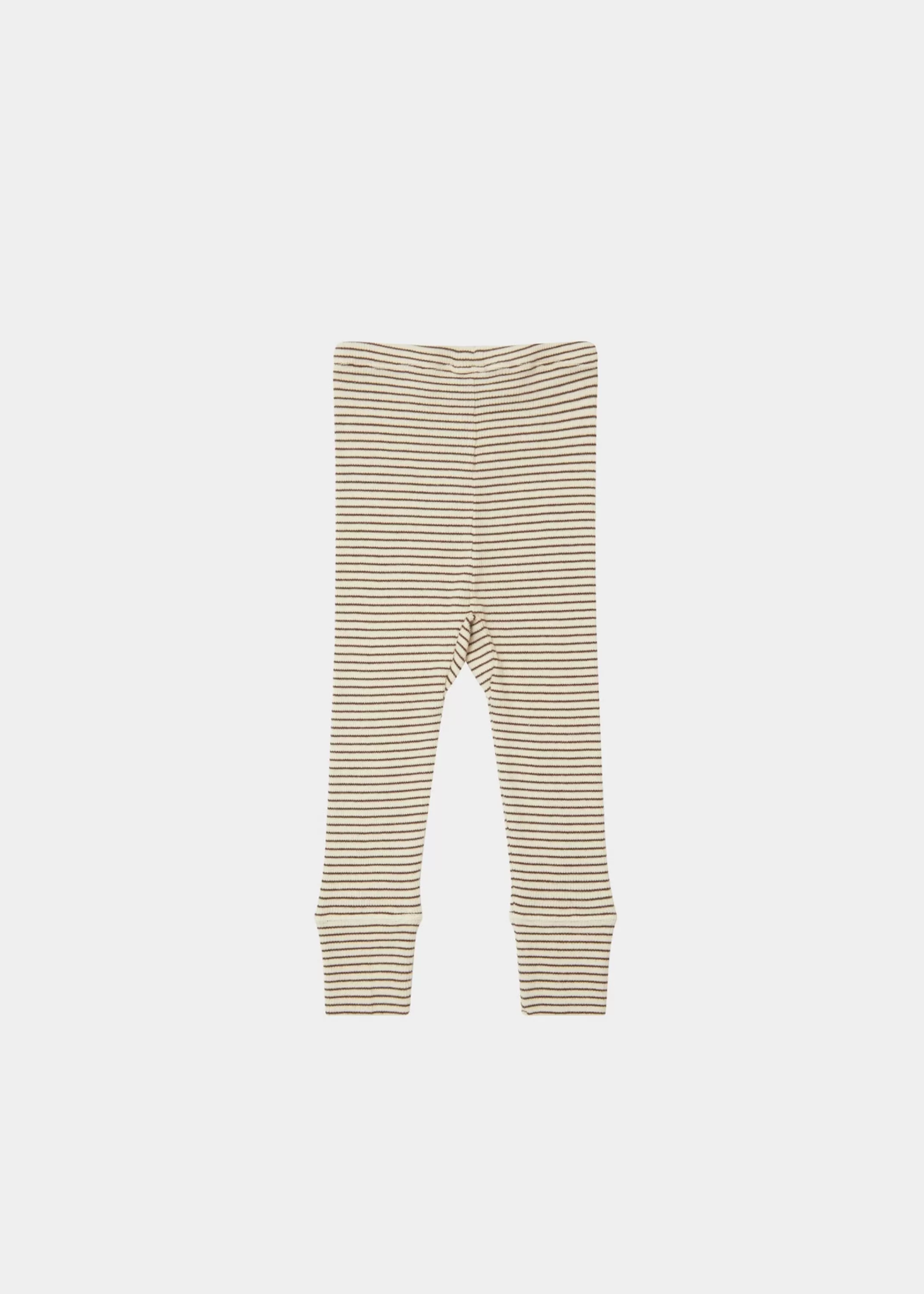 Trousers-CARAMEL Judd Baby Leggings Cream/Chocolate Stripe