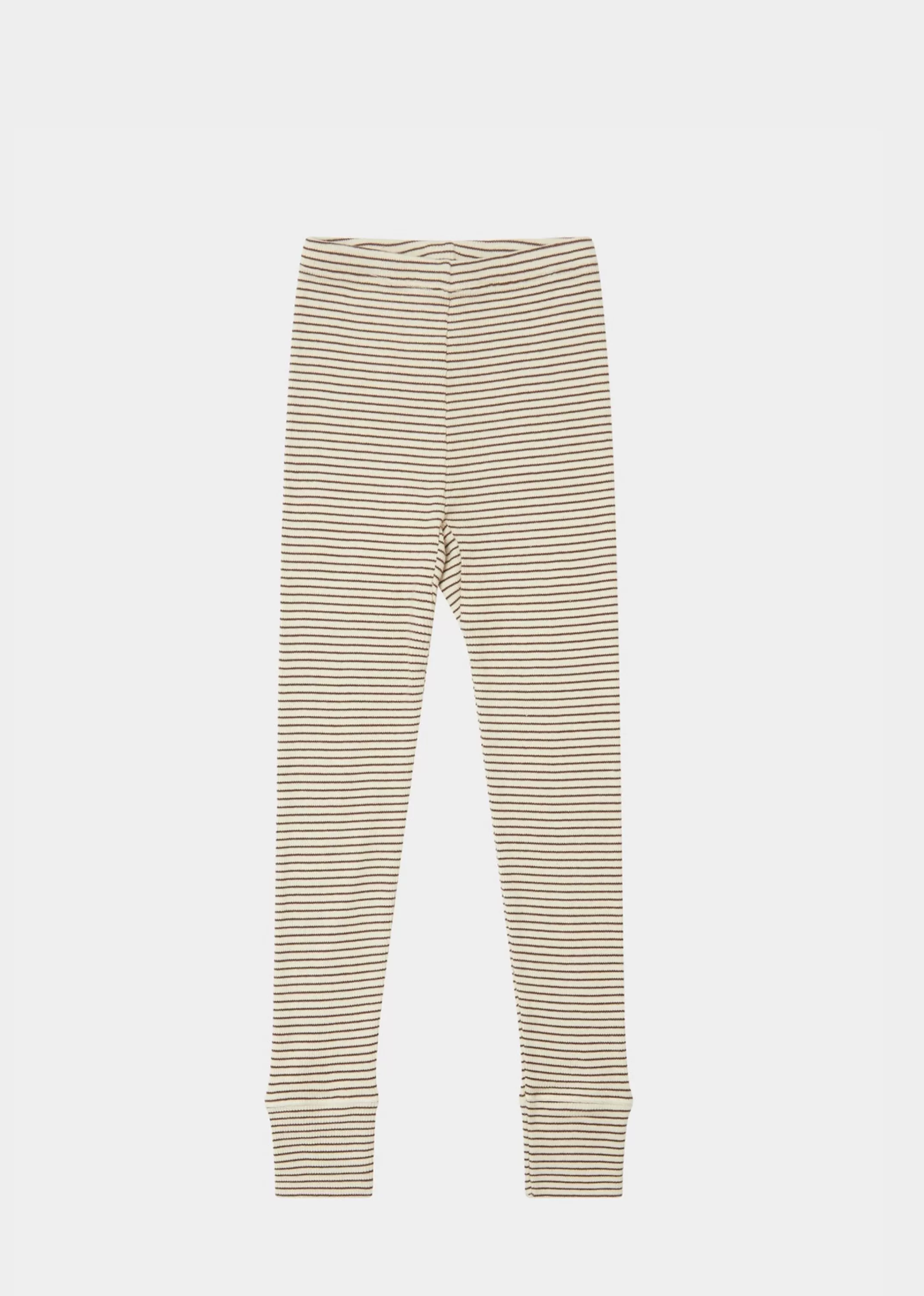 Trousers-CARAMEL Judd Leggings Cream/Chocolate Stripe