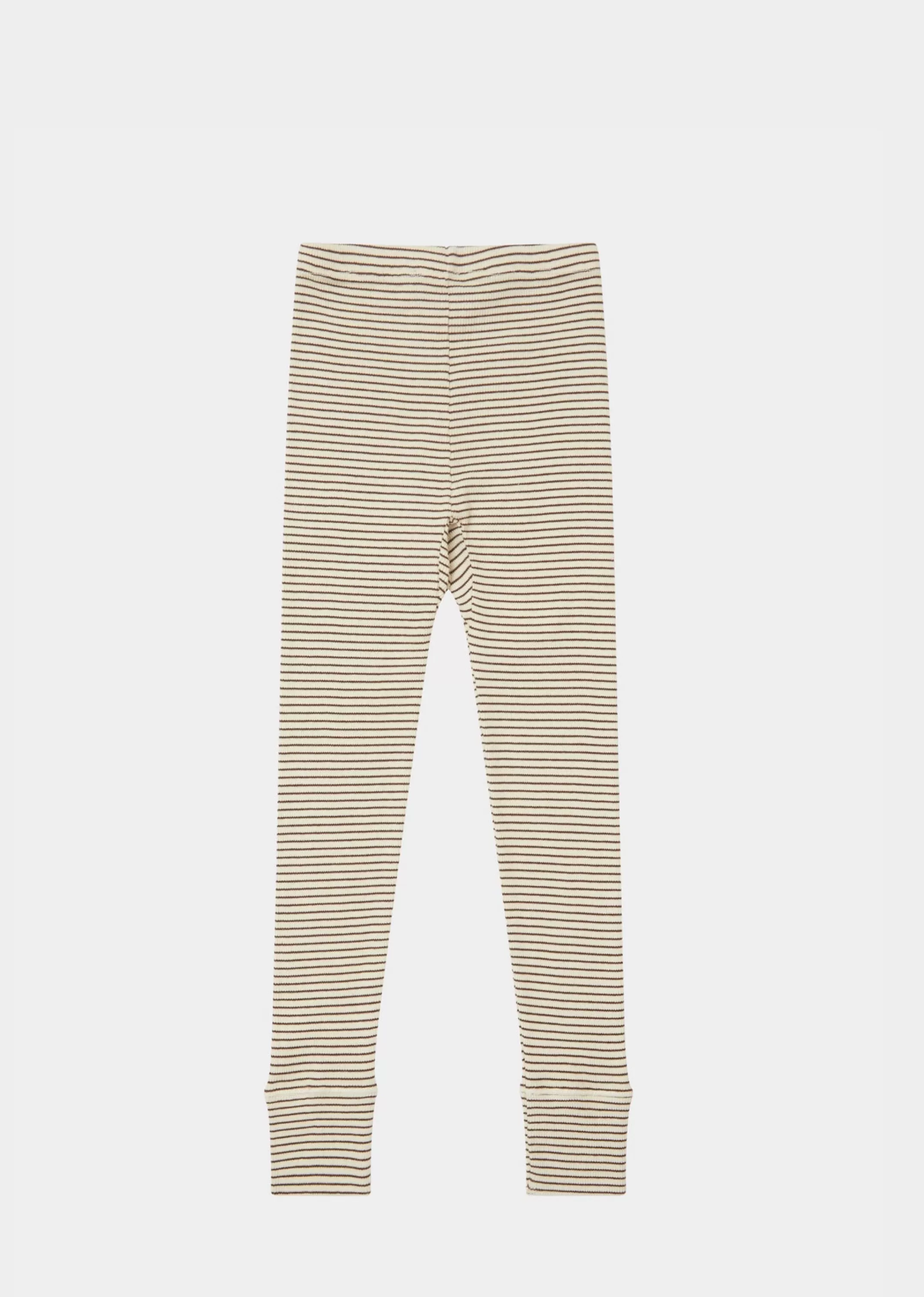 Trousers-CARAMEL Judd Leggings Cream/Chocolate Stripe