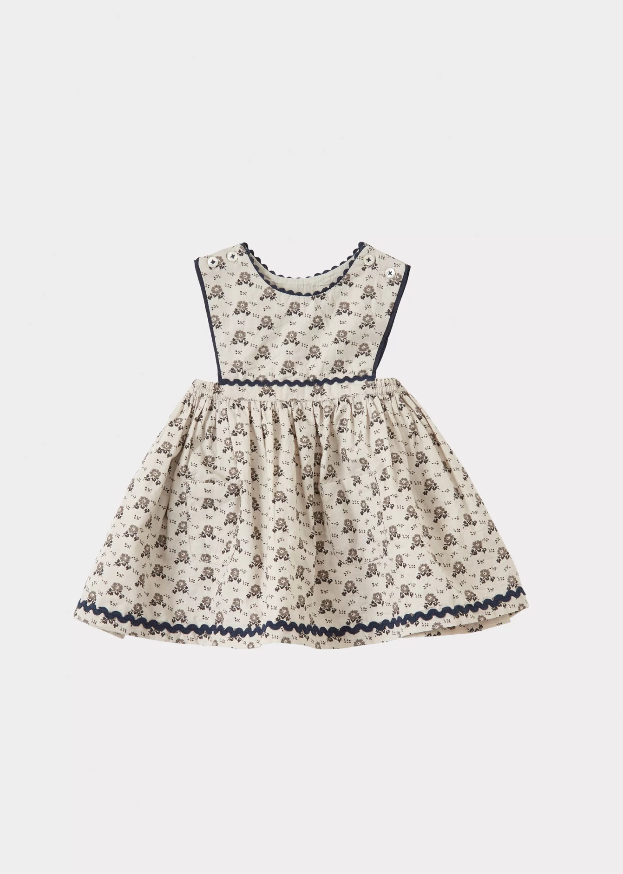 Dresses-CARAMEL Jupiter Baby Dress Polka Floral