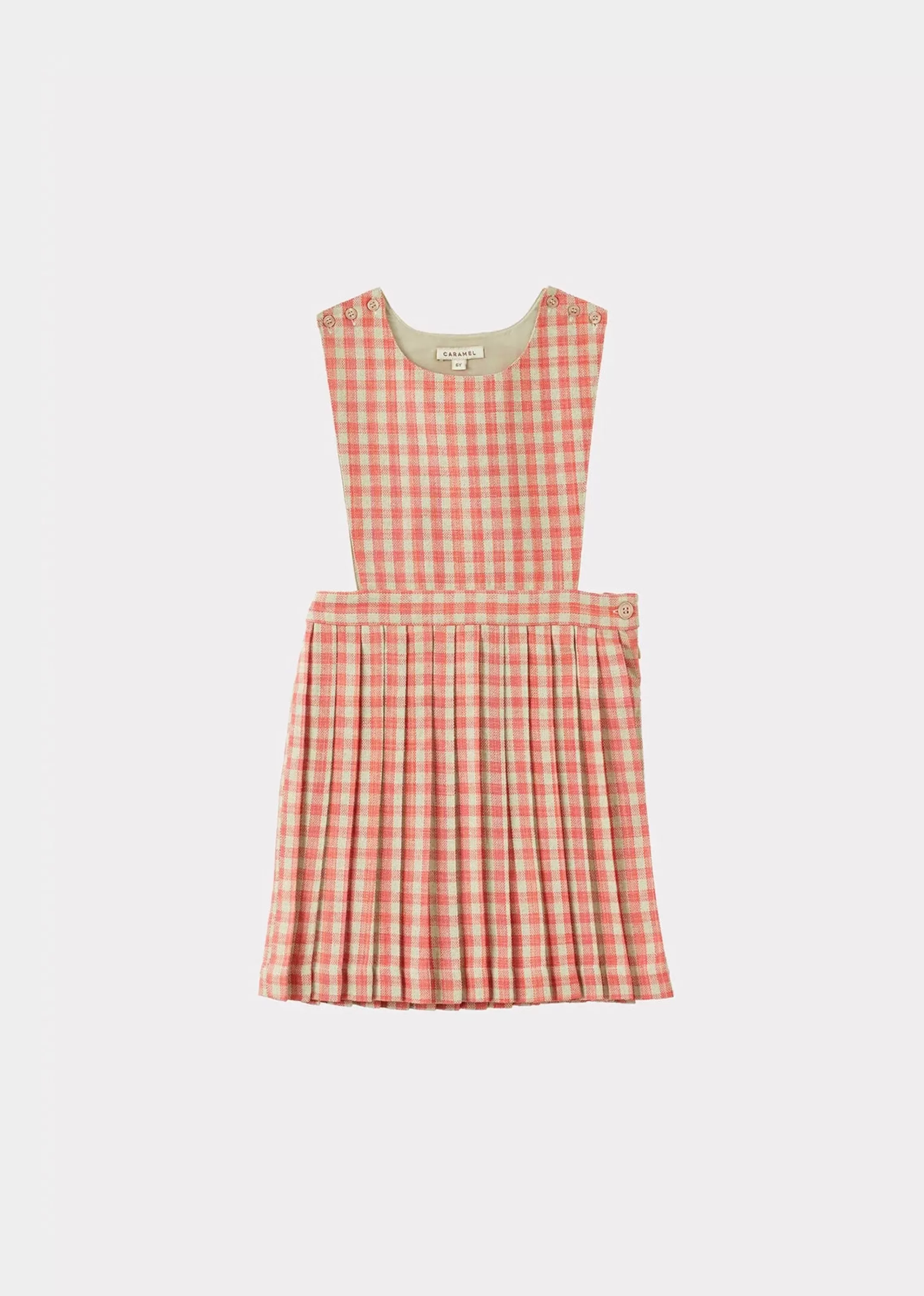 Dresses-CARAMEL Jupiter Dress - Pink Check