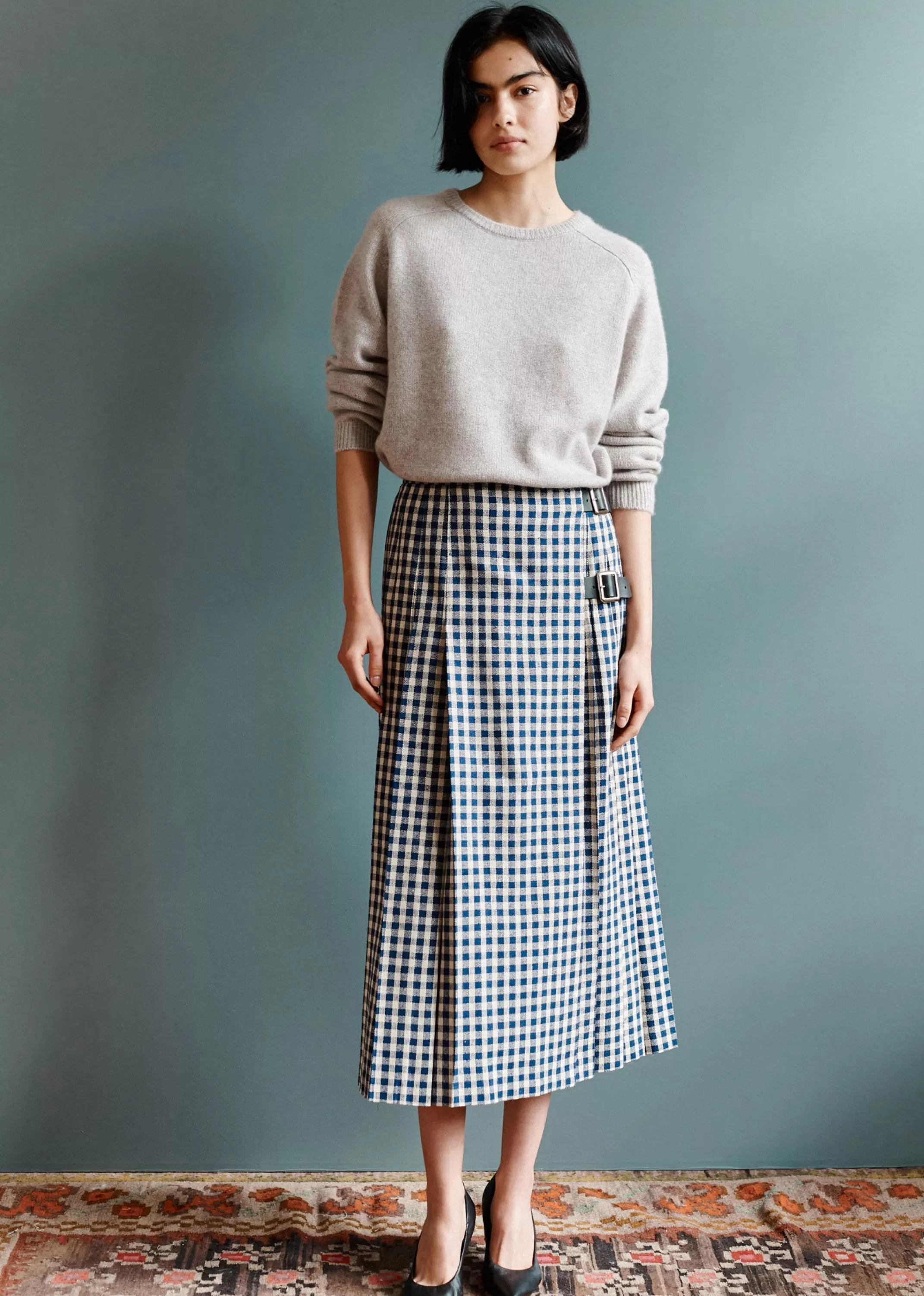 Skirts-CARAMEL Kilt Woman - Navy Check