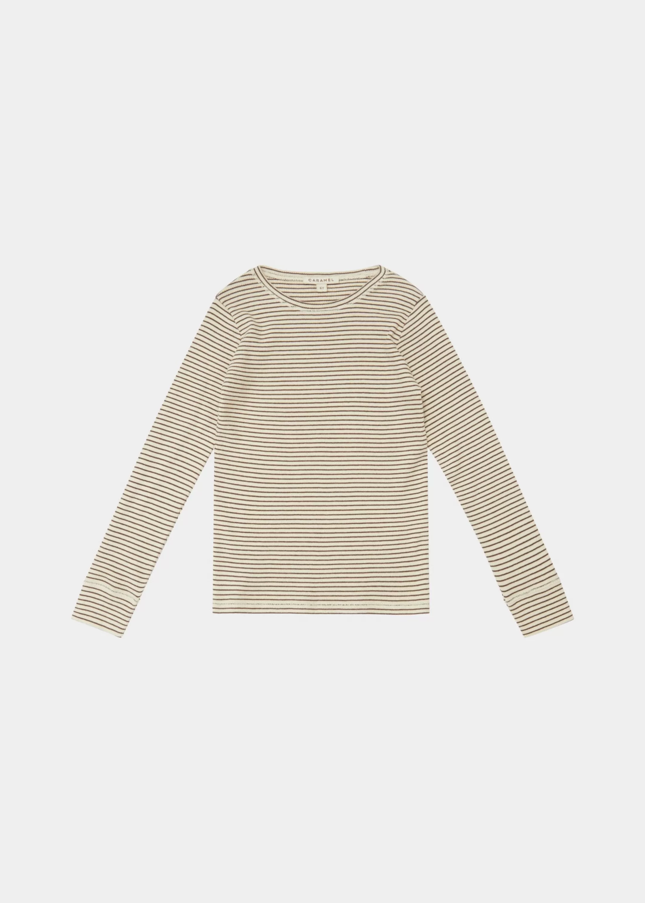 Tops-CARAMEL Kishon Top Cream/Chocolate Stripe