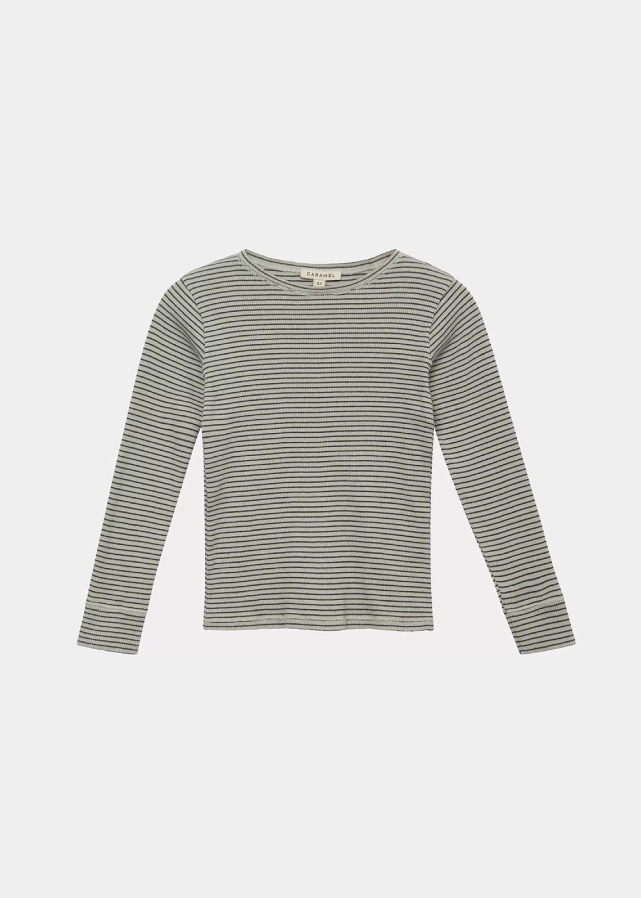 Tops-CARAMEL Kishon Top - Pebble/Navy Stripe